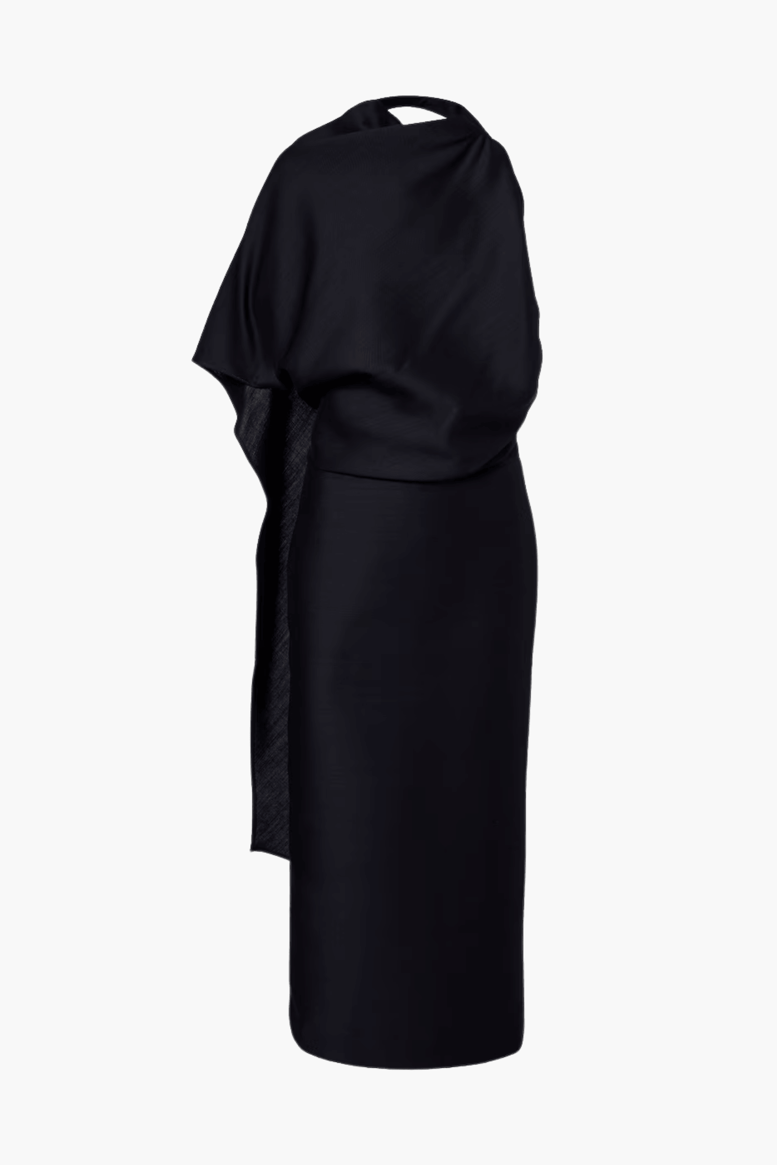 DRAPED OPEN BACK DRESS