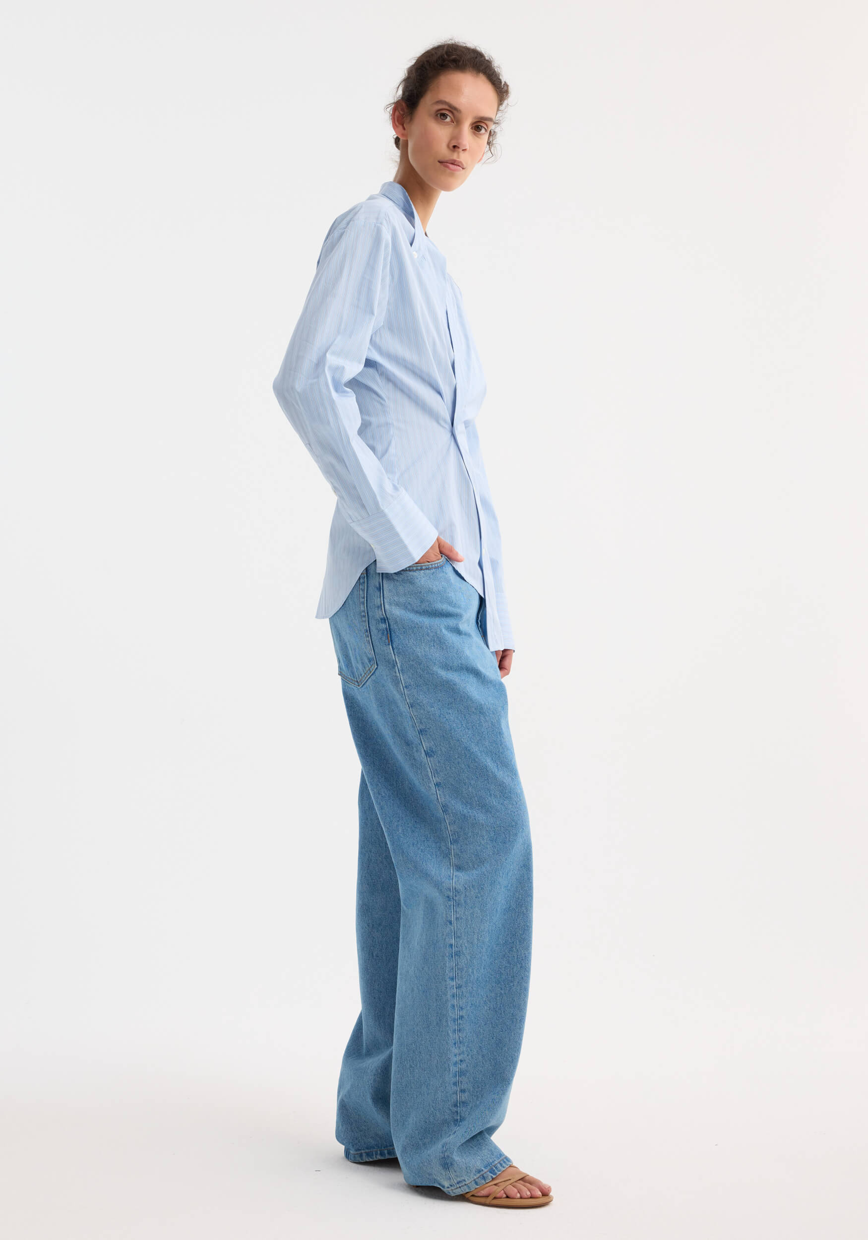 RÓHE OVERLAP STRIPED SHIRT | THE NEW TREND