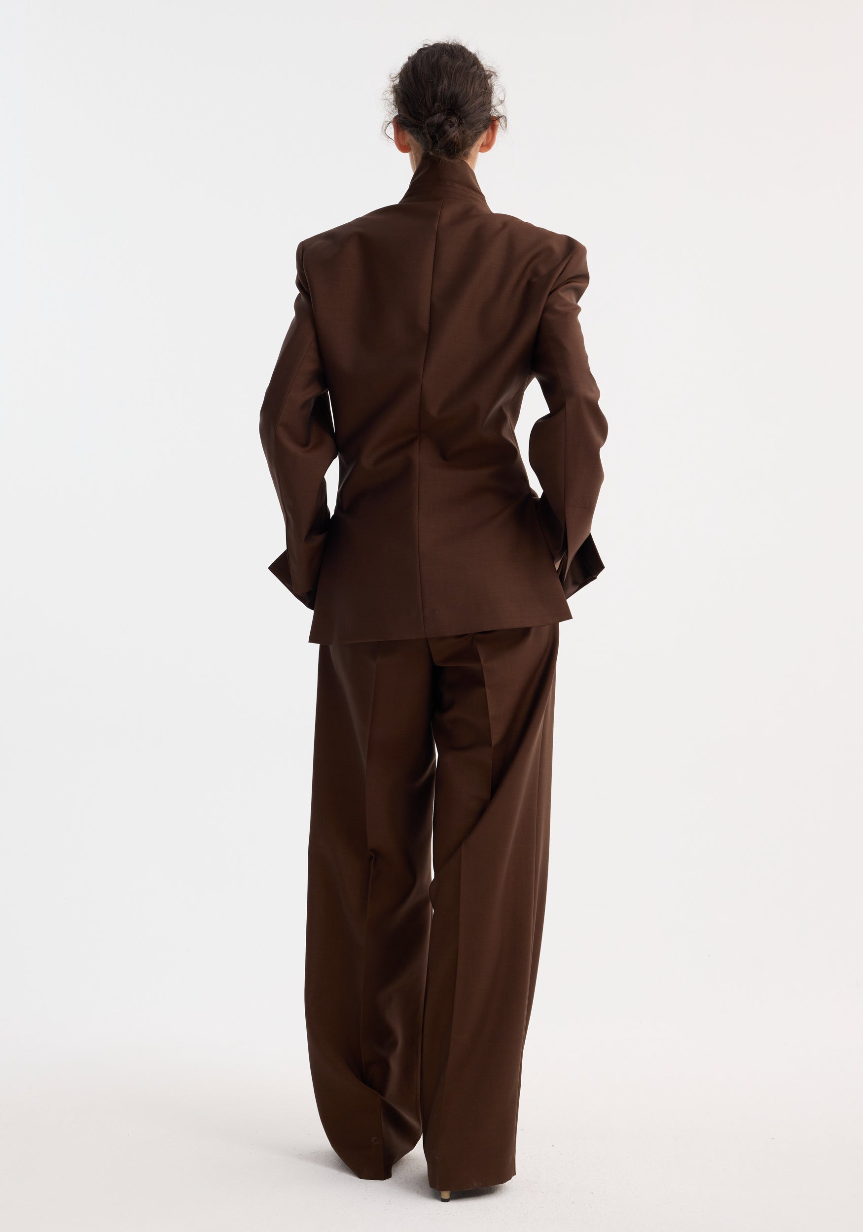RÓHE DUAL TONE PIQUÉ OVERLAP SUIT JACKET | THE NEW TREND