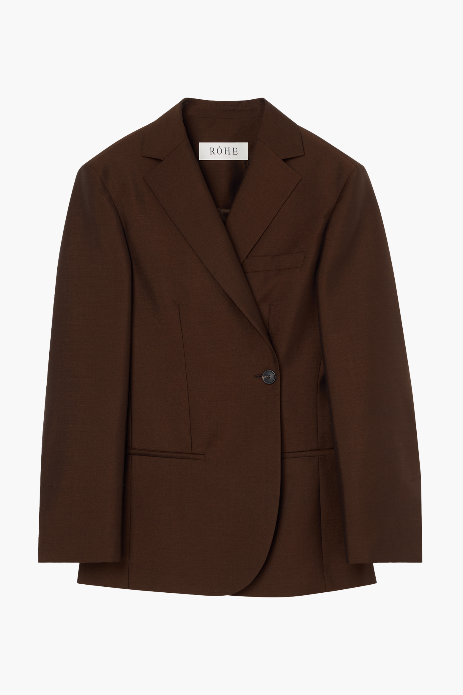 RÓHE DUAL TONE PIQUÉ OVERLAP SUIT JACKET | THE NEW TREND