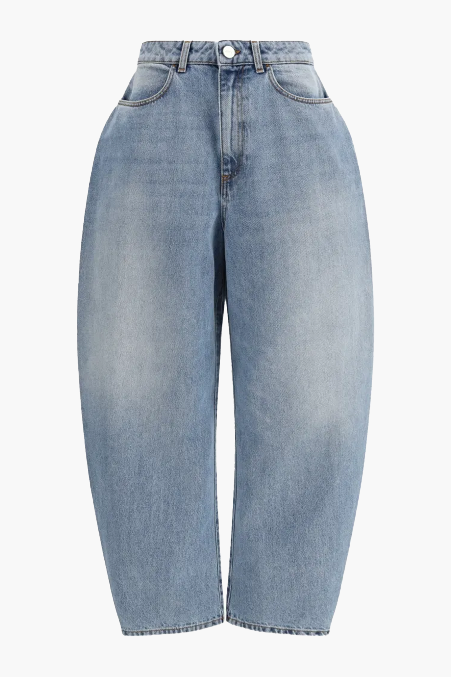 SCULPTURAL DENIM TROUSERS