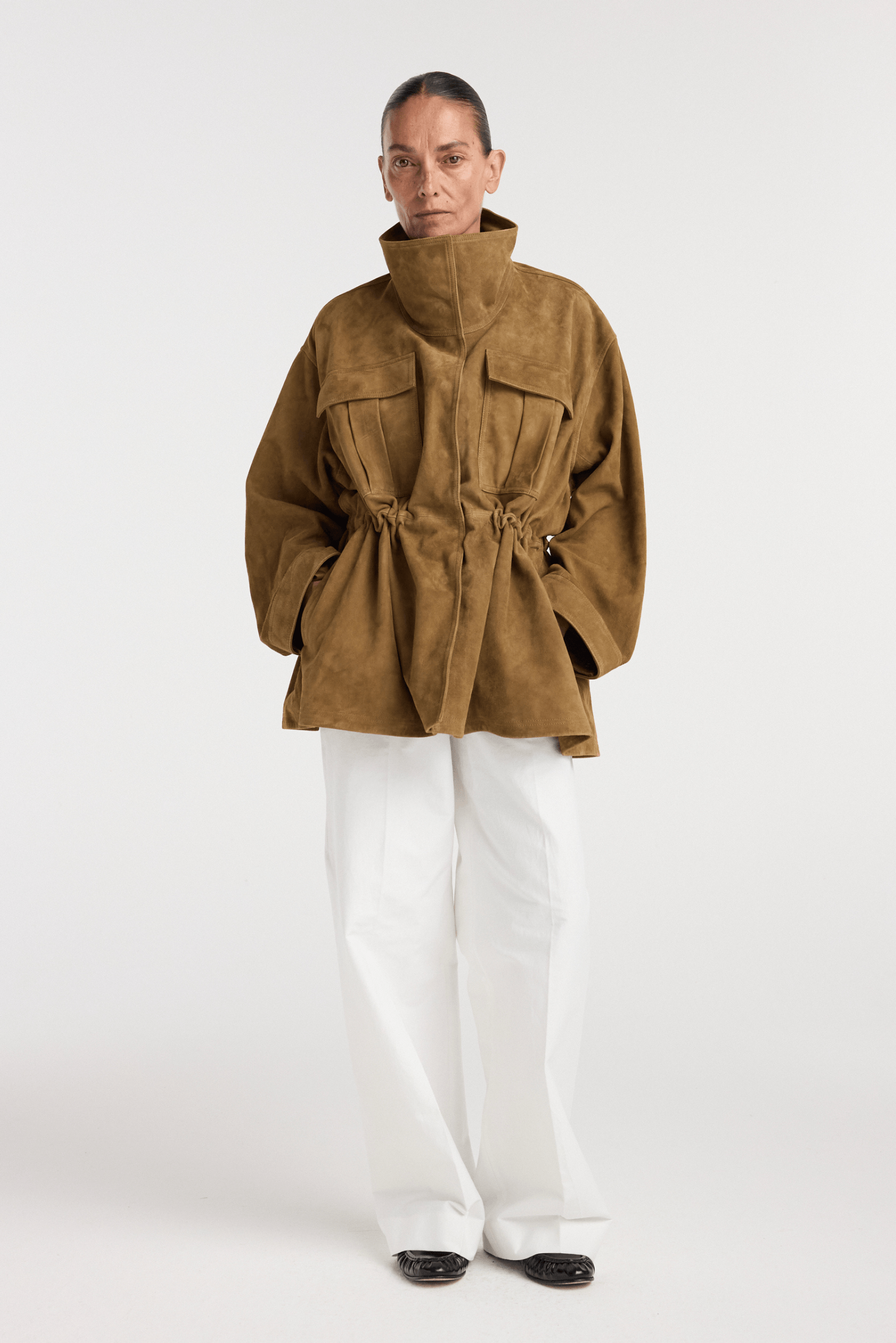 SCULPTURAL SUEDE JACKET