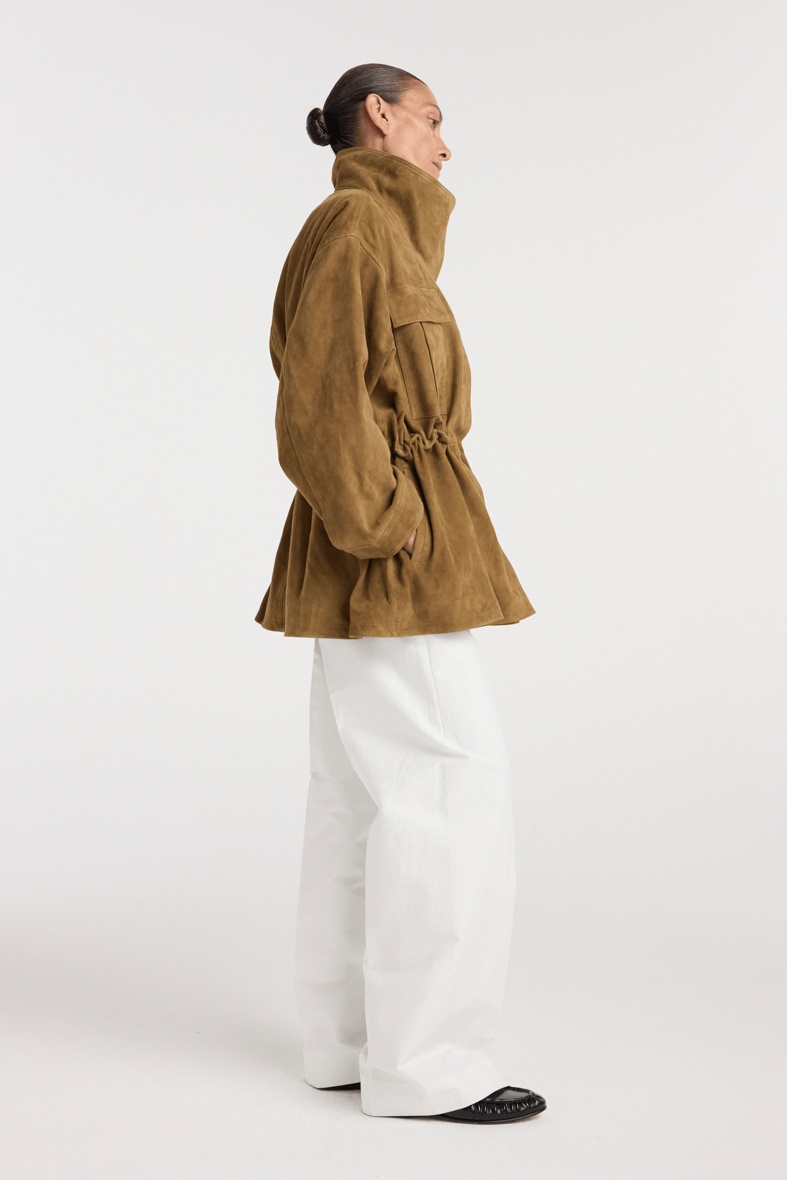 SCULPTURAL SUEDE JACKET