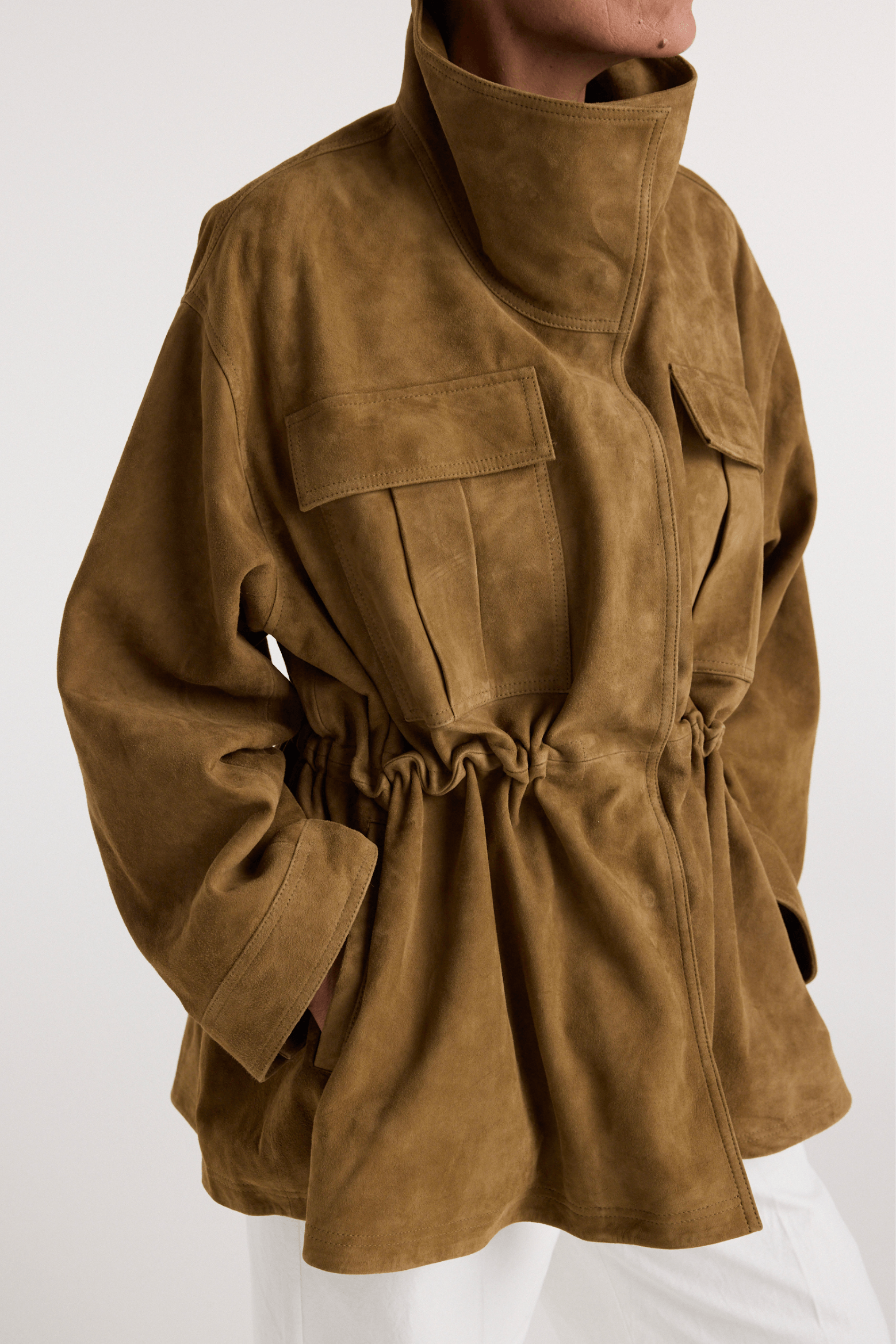 SCULPTURAL SUEDE JACKET
