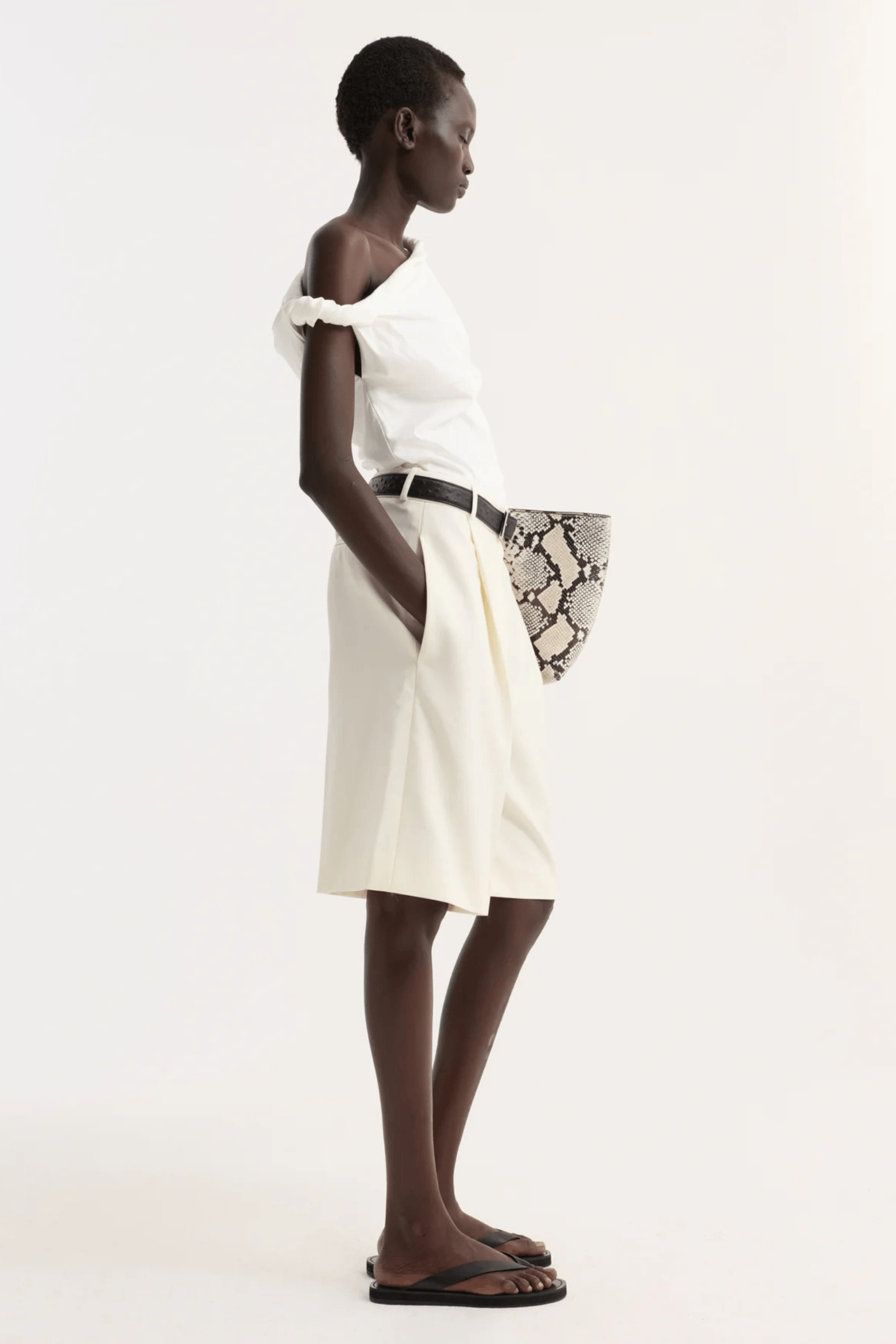 SCULPTURAL COTTON SILK TOP