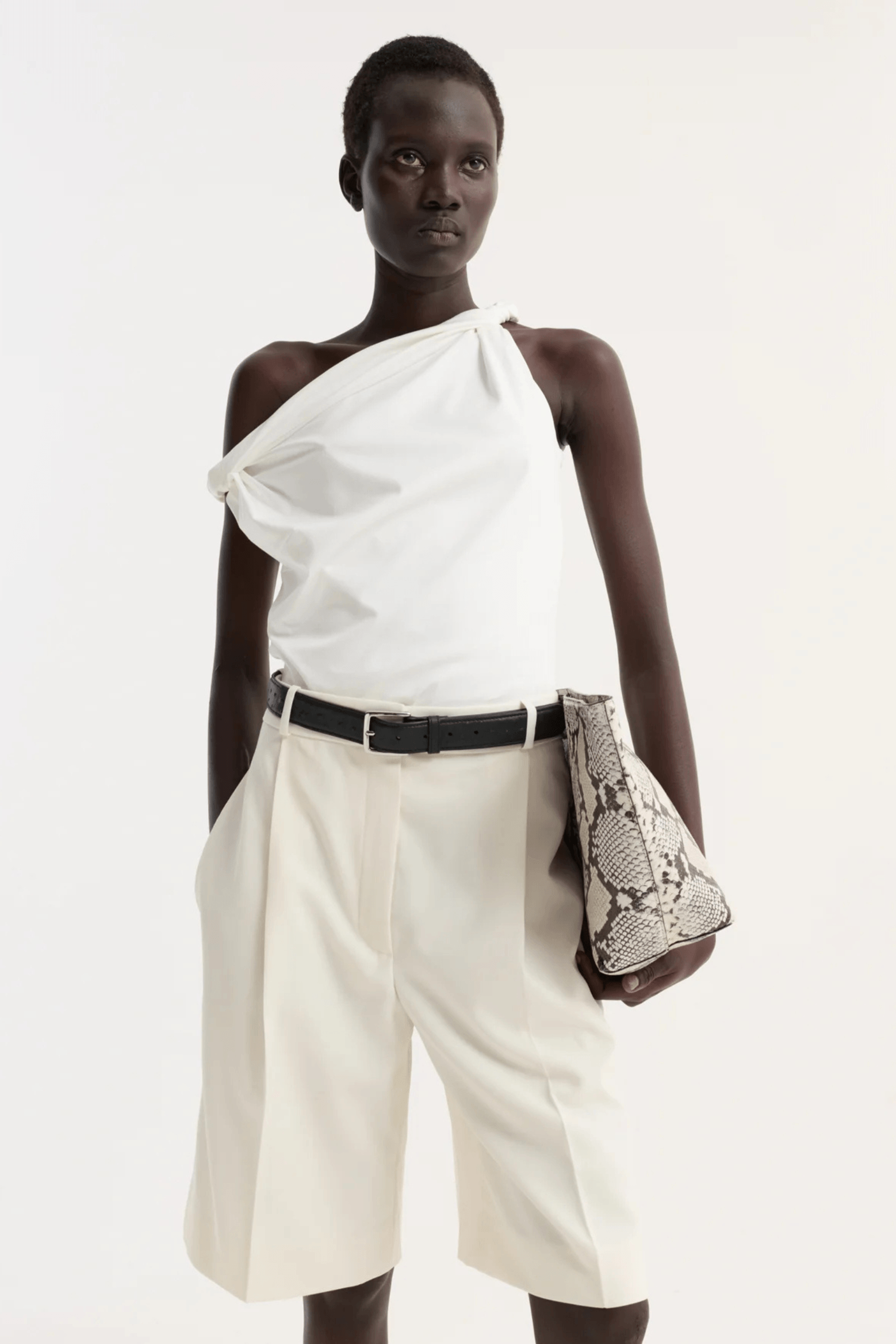 SCULPTURAL COTTON SILK TOP
