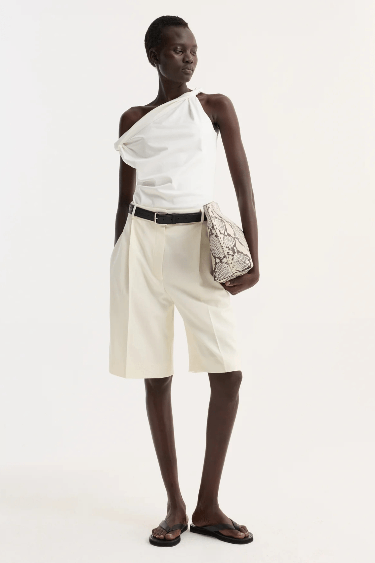 SCULPTURAL COTTON SILK TOP
