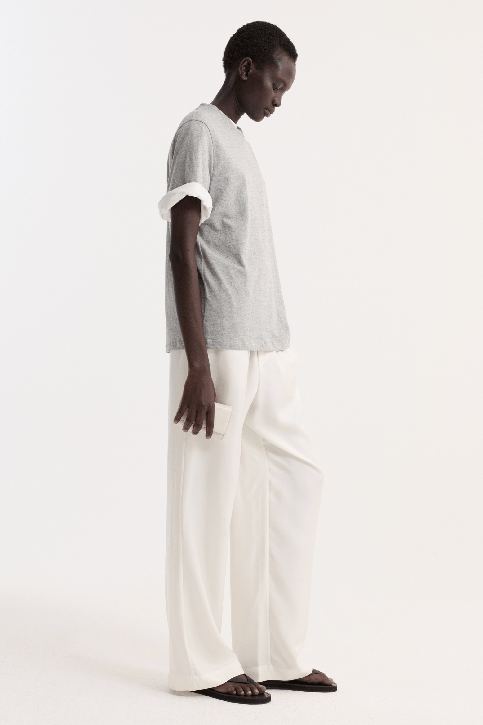 SLUB MELANGE JERSEY TSHIRT