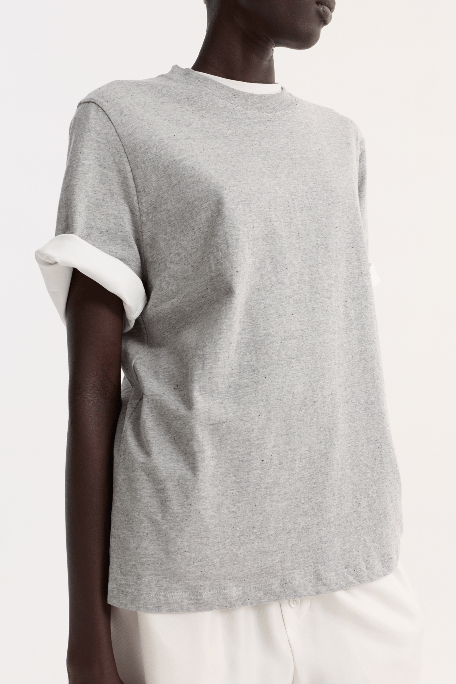 SLUB MELANGE JERSEY TSHIRT