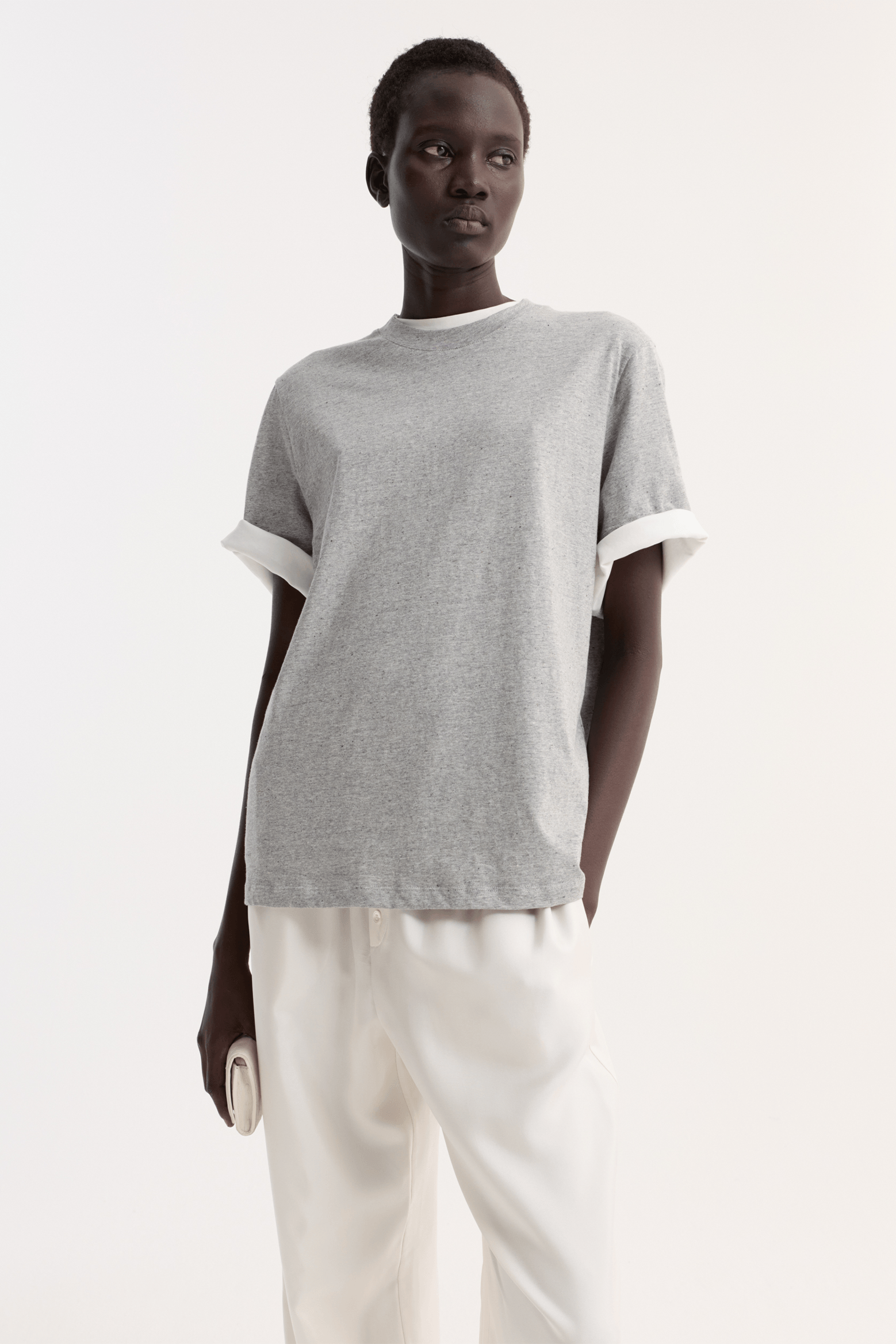 SLUB MELANGE JERSEY TSHIRT
