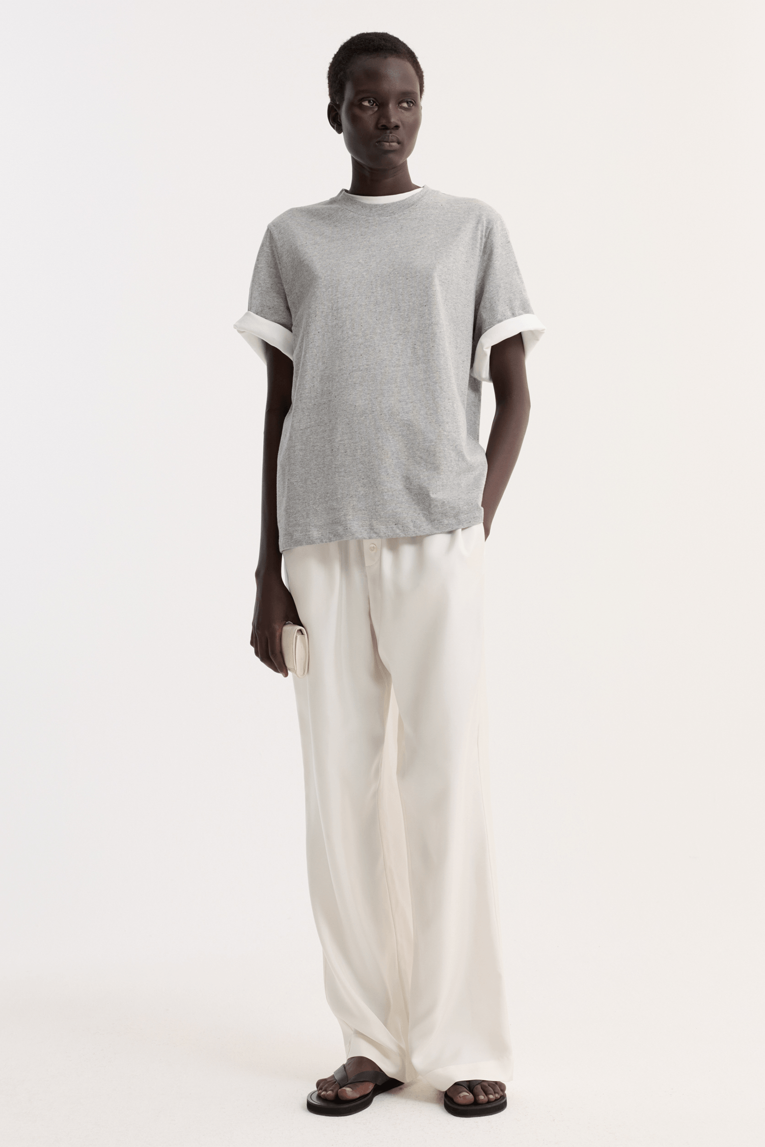 SLUB MELANGE JERSEY TSHIRT