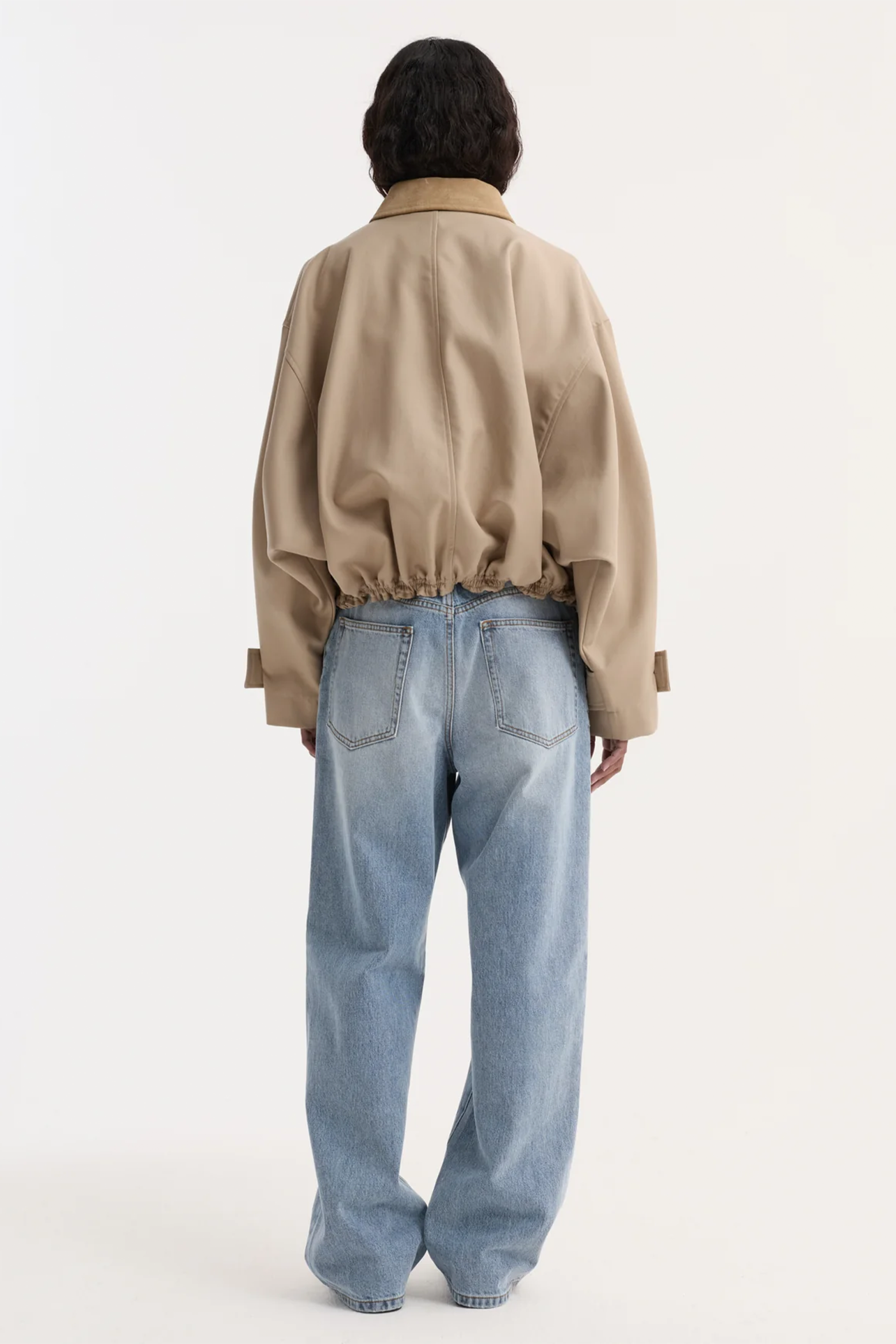 SUEDE COLLAR BLOUSON JACKET