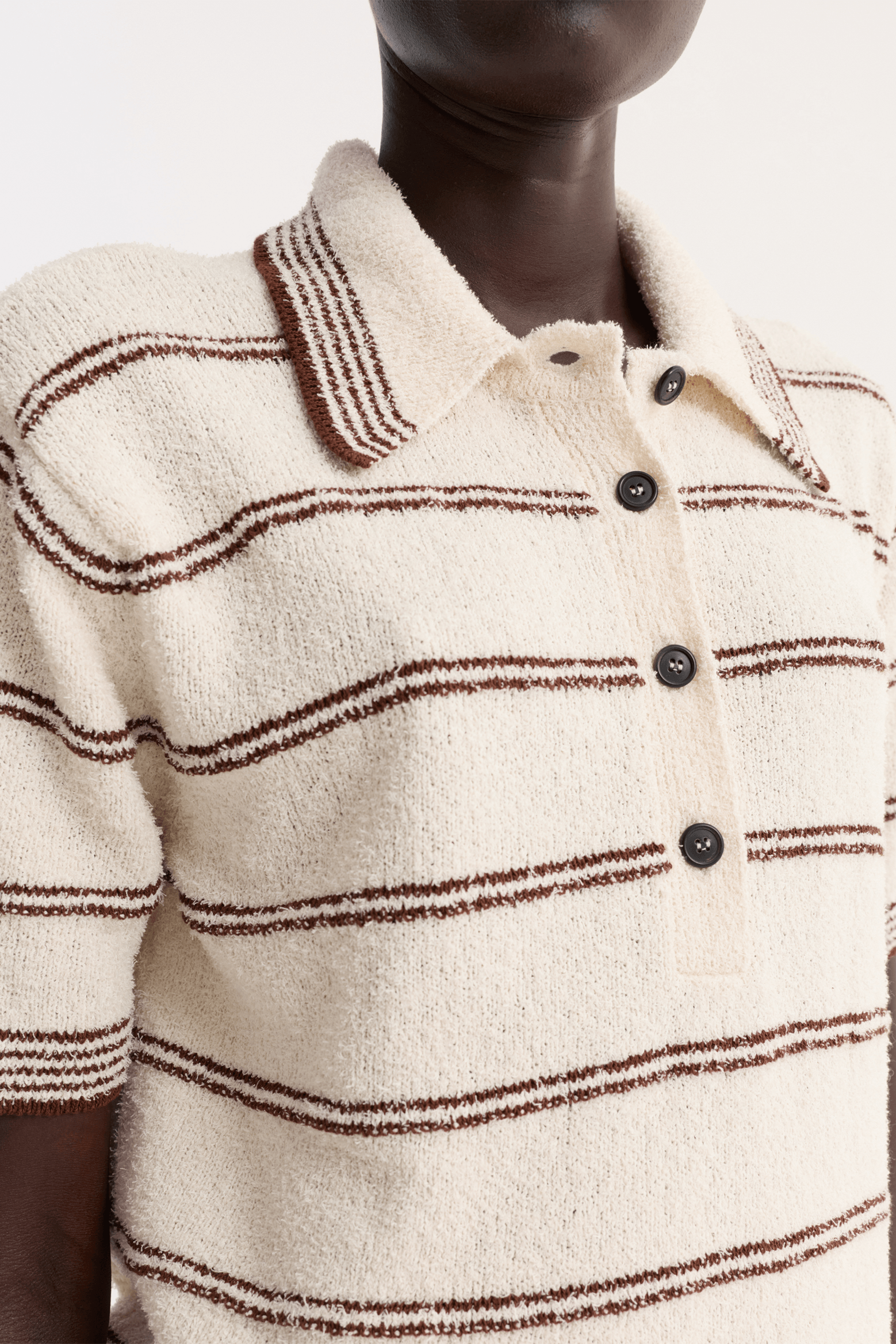 TOWELLING STRIPED POLO