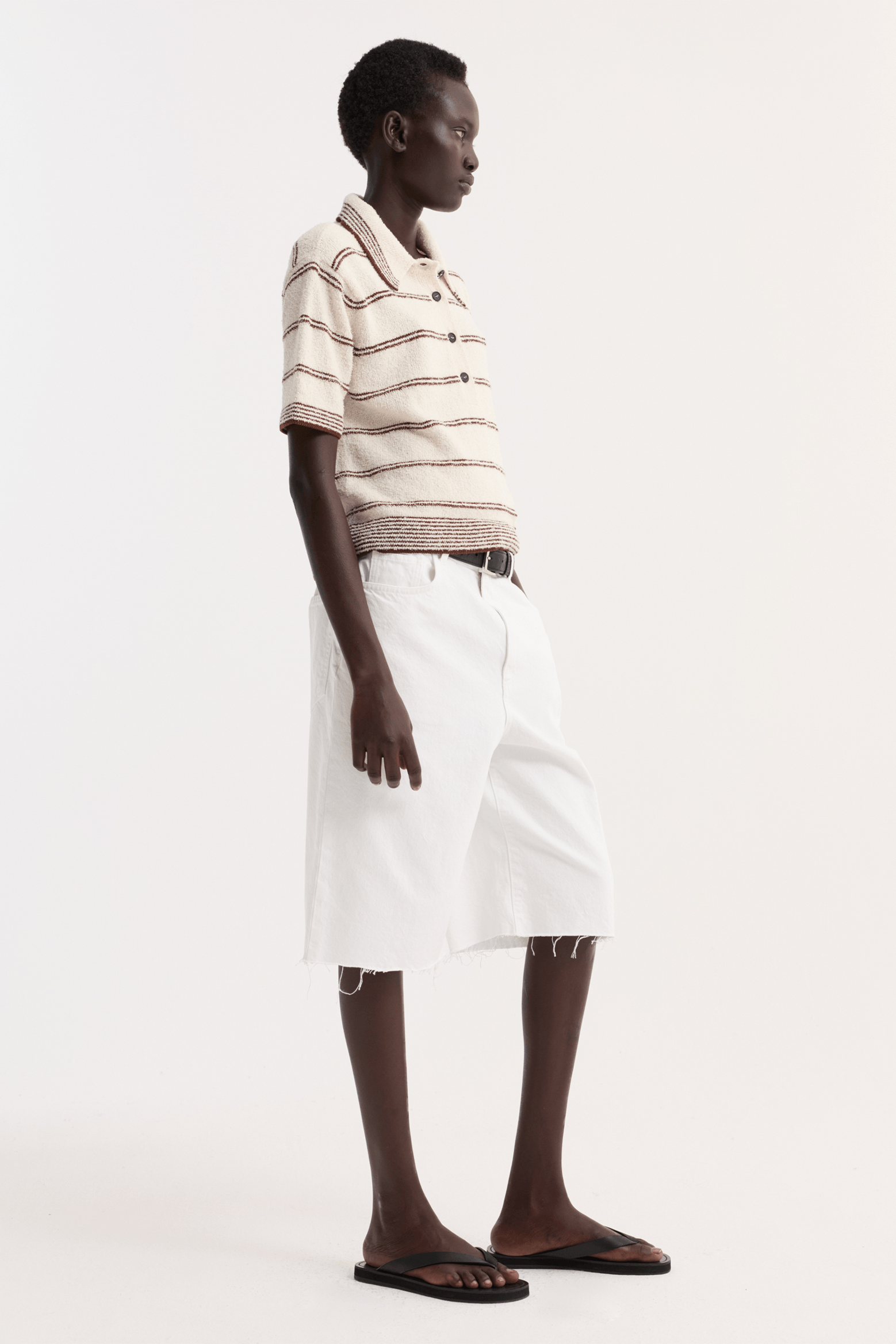 TOWELLING STRIPED POLO