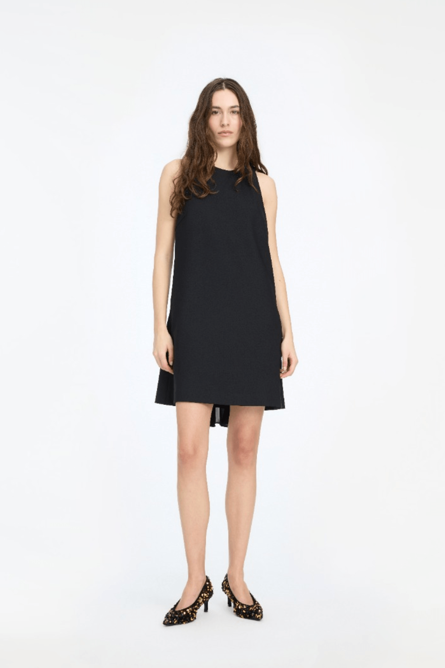 CREPE MINI A-LINE DRESS