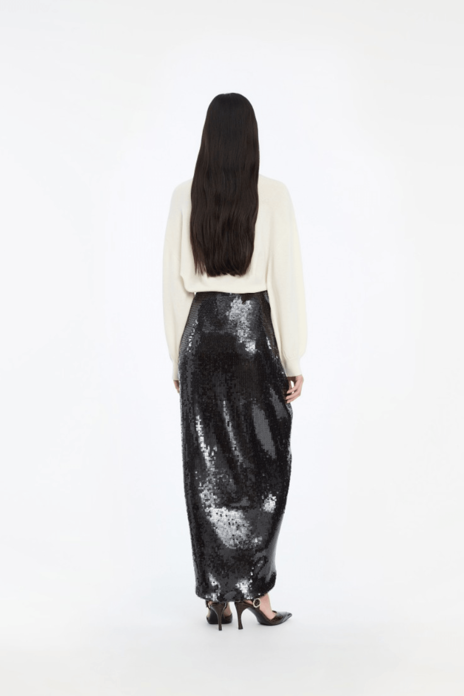SEQUINS KNOT SKIRT