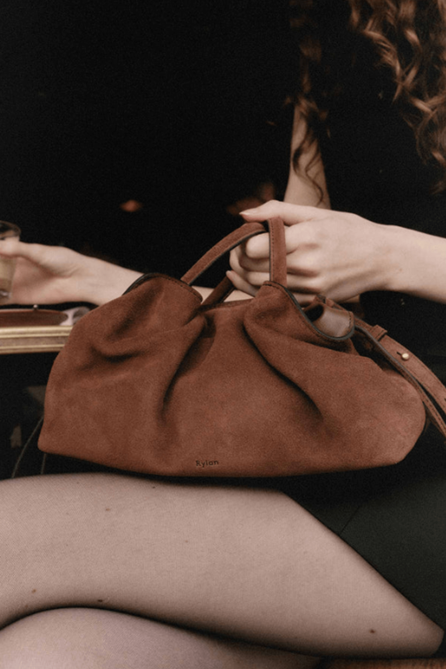 RYLAN MILA MEDIUM TOTE IN BROWN SUEDE | THE NEW TREND