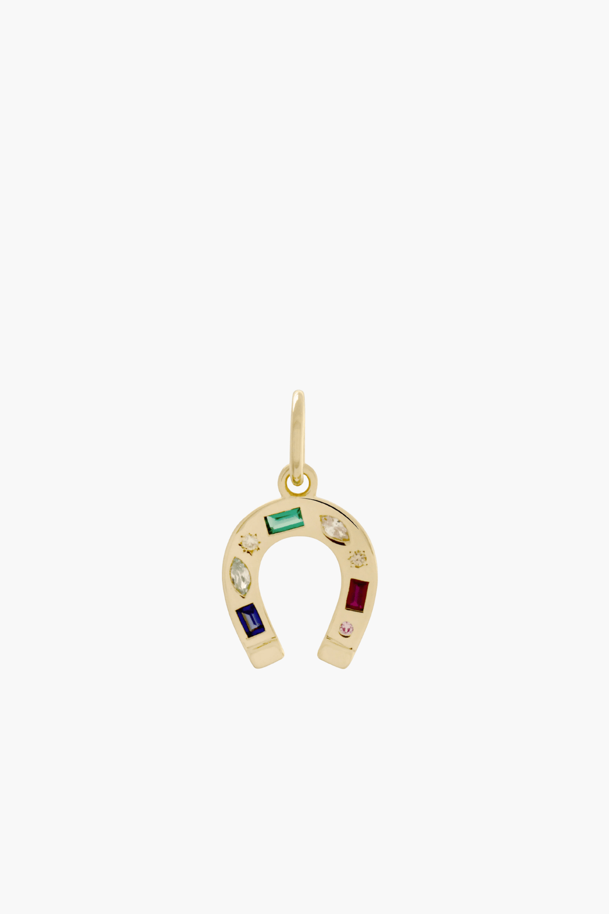 HORSESHOE WITH GEMS CHARM