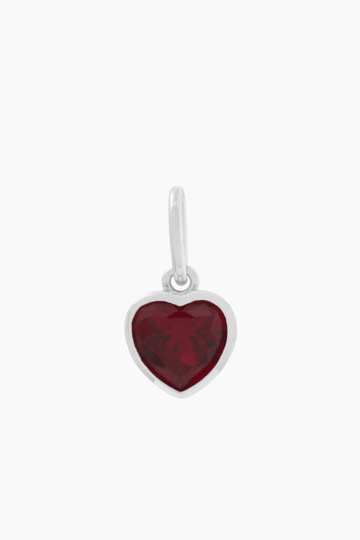 RUBY LOVE HEART CHARM