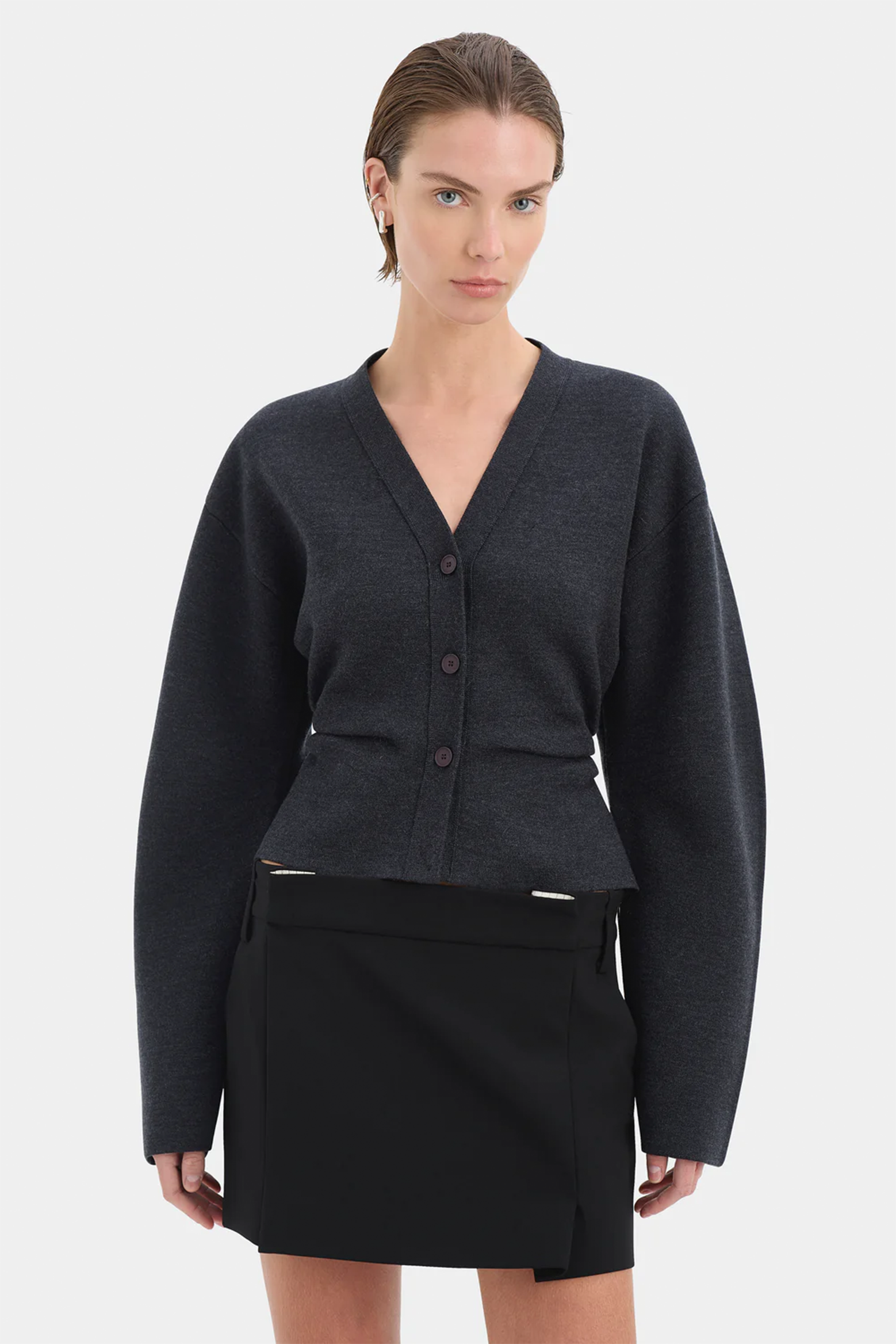 AYANA GATHERED CARDIGAN