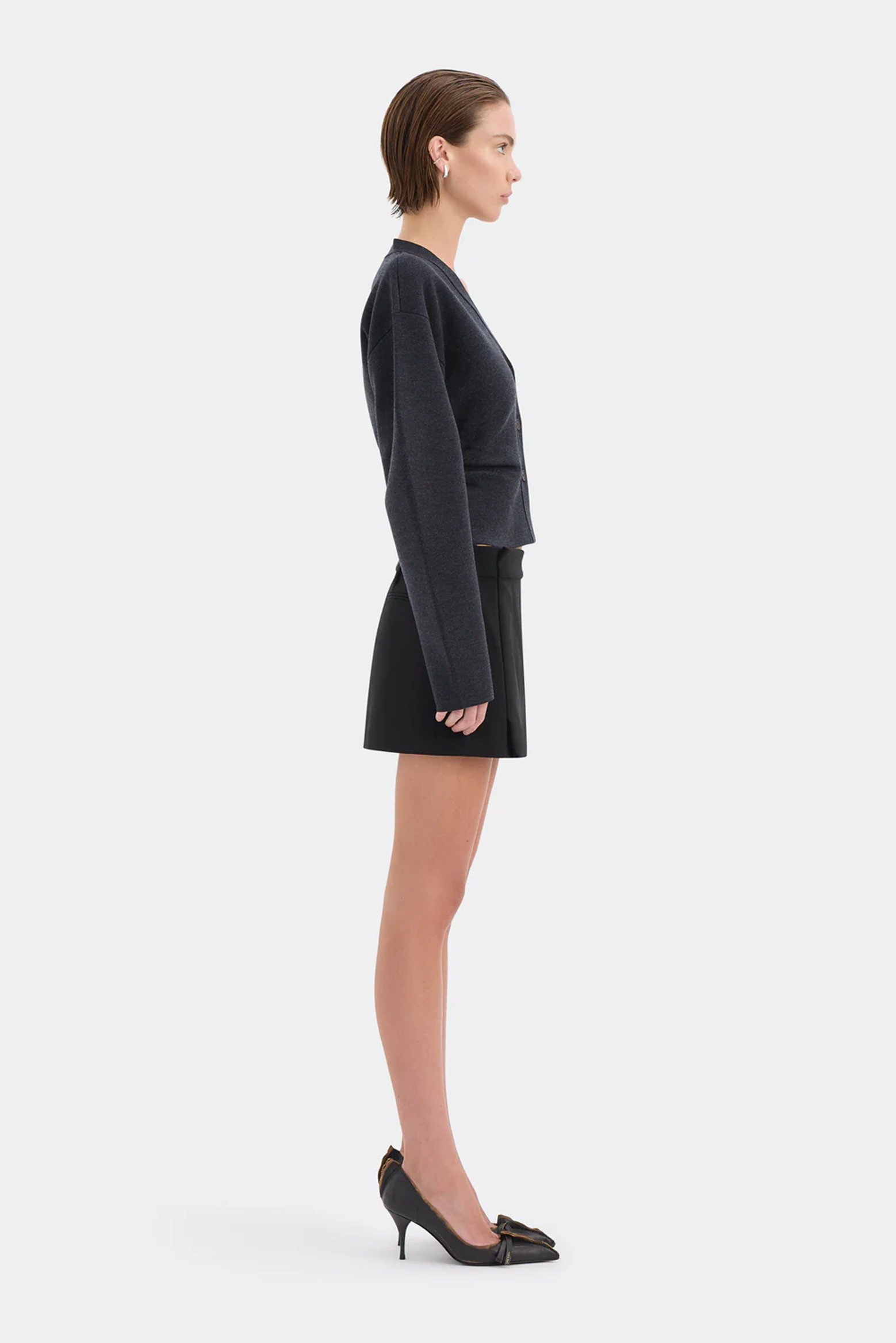 AYANA GATHERED CARDIGAN