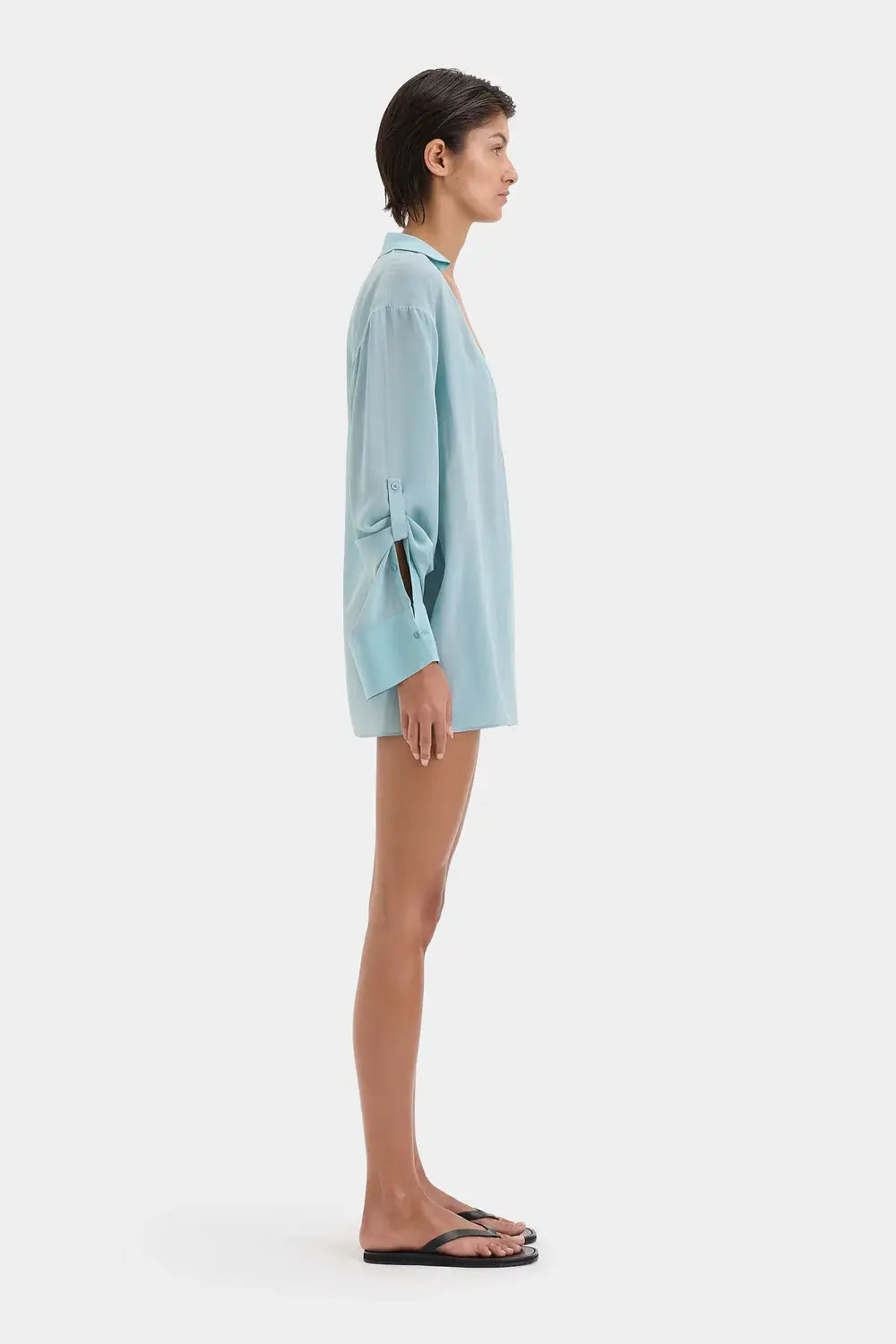 SIR FRESCA SHIRT DRESS IN WASHED BLUE INK | THE NEW TREND