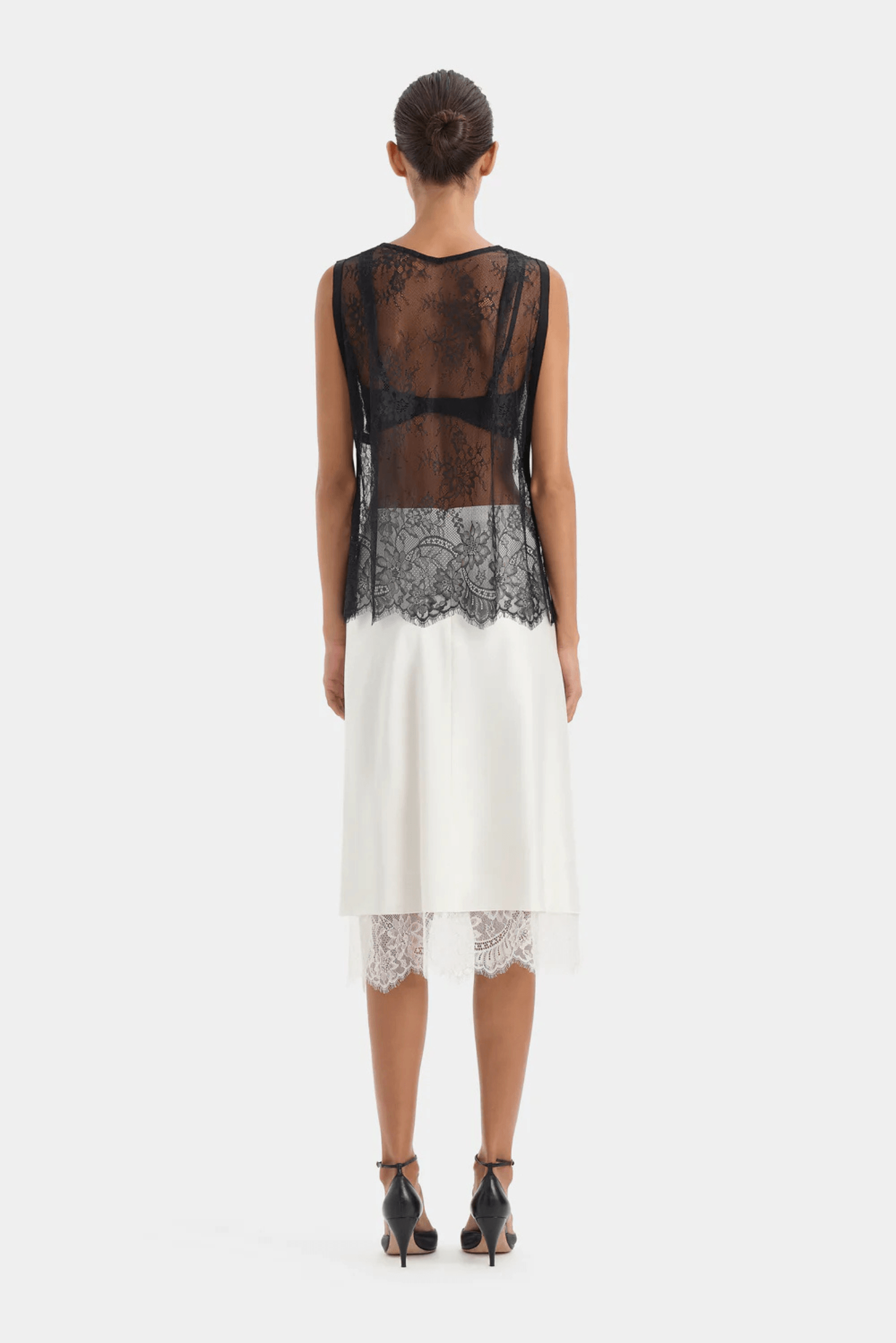 INGRID LACE MIDI SKIRT