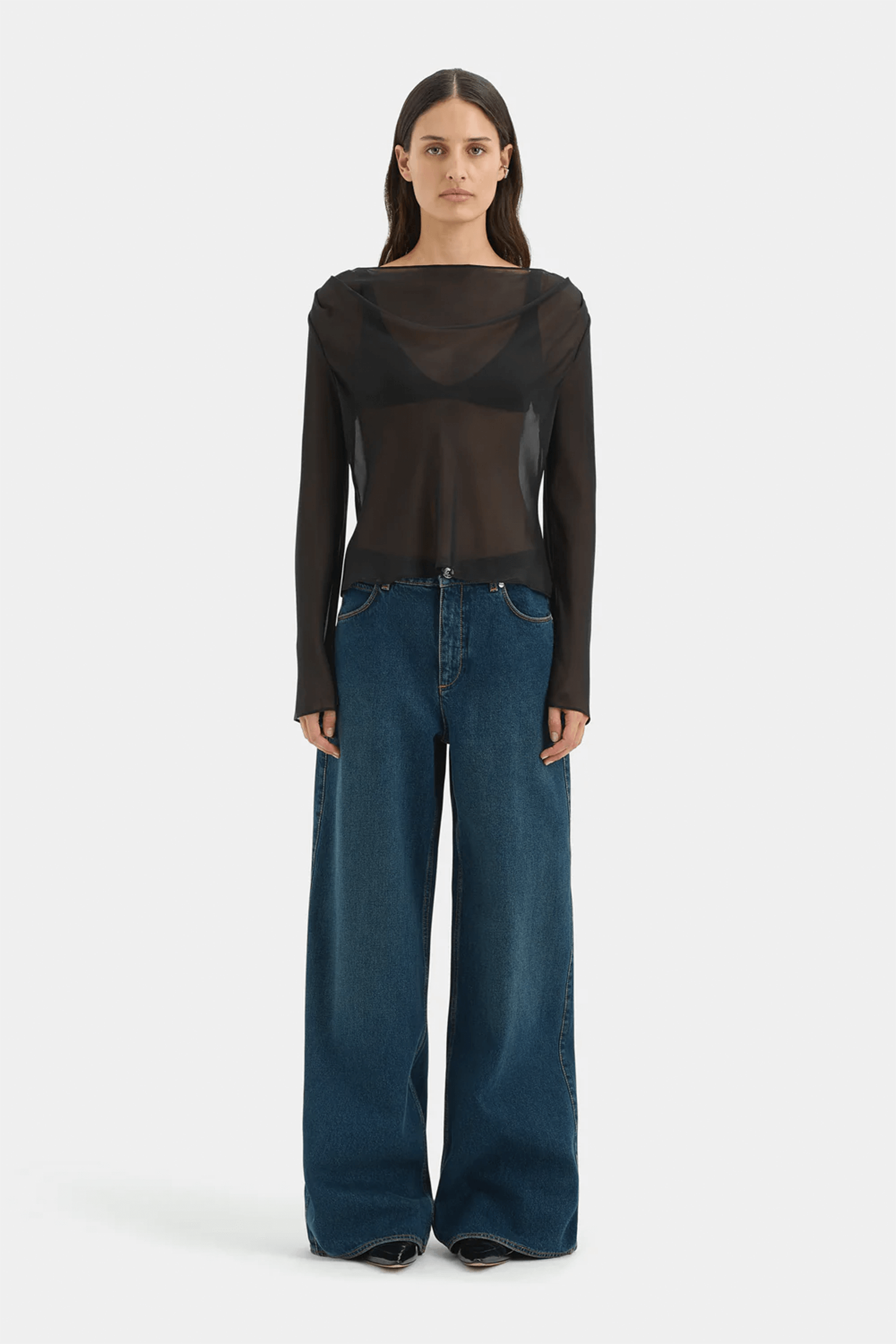 SIR. STROBE LONG SLEEVE COWL TOP | THE NEW TREND