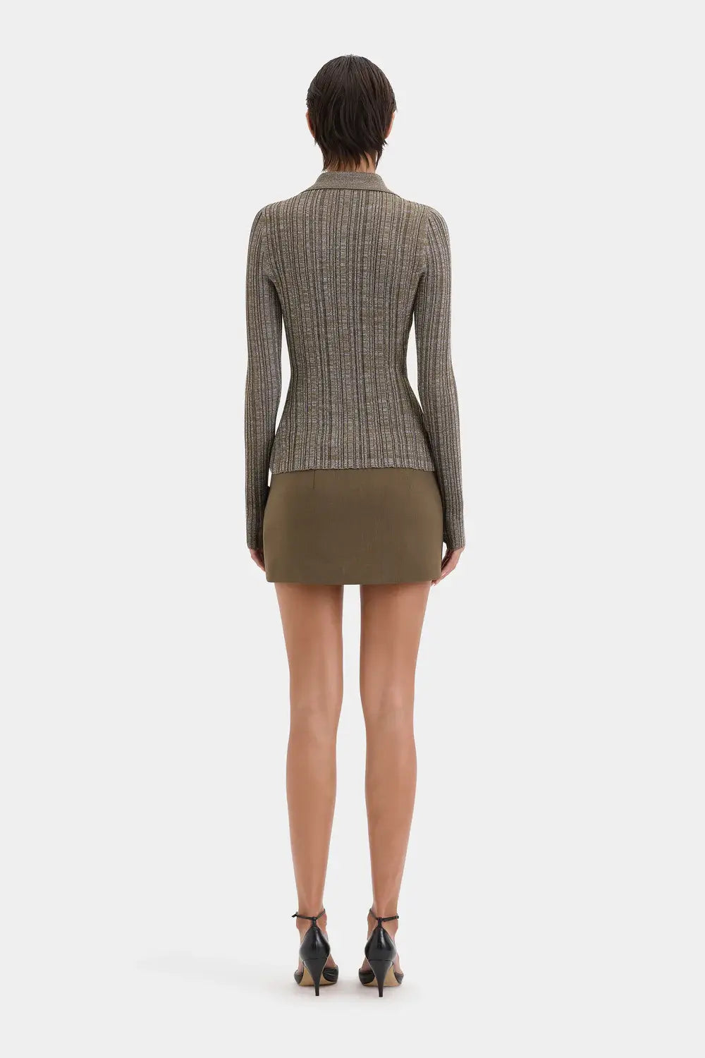 SIR VESPRI KNIT SHIRT IN OLIVE MARLE | THE NEW TREND