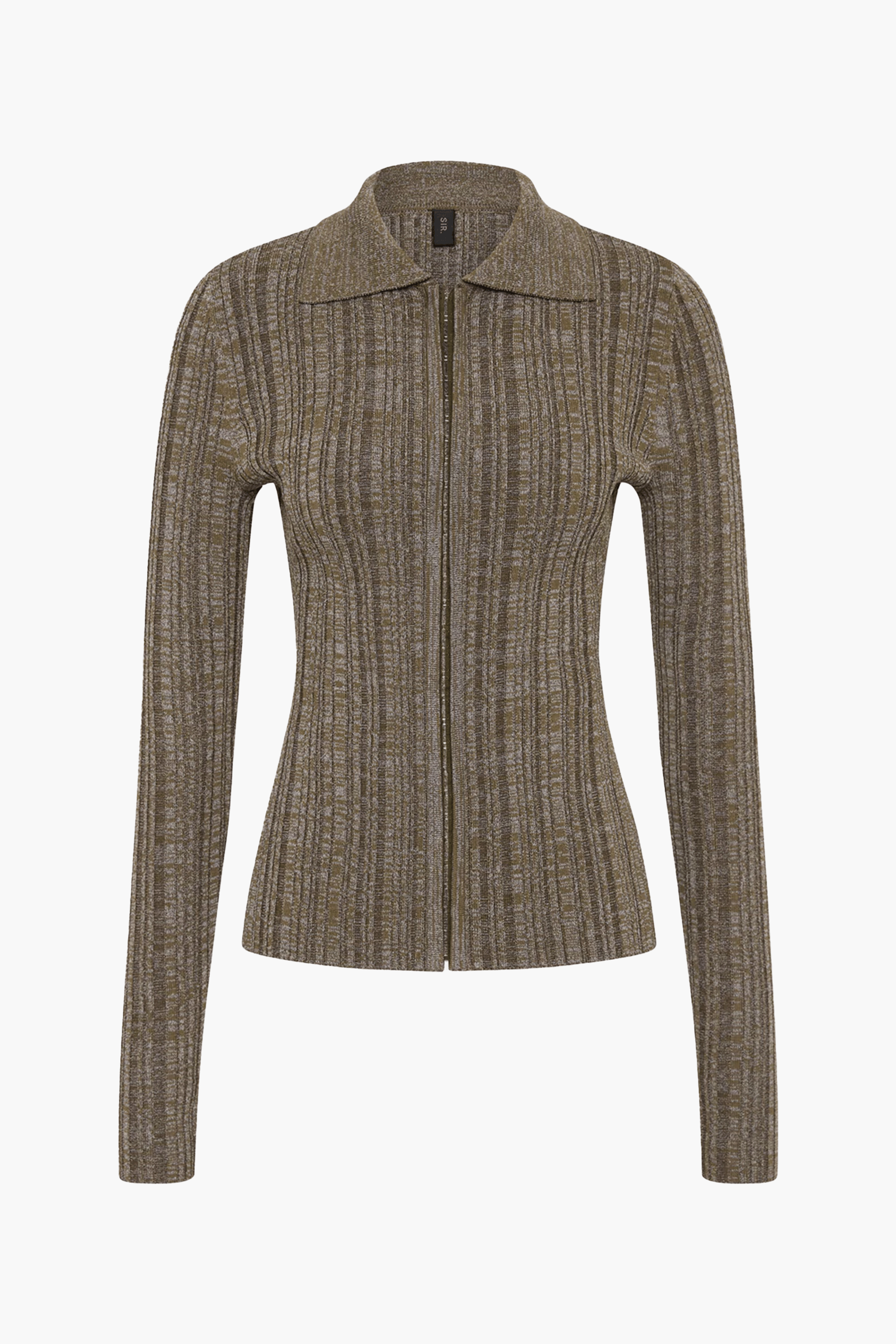 SIR VESPRI KNIT SHIRT IN OLIVE MARLE | THE NEW TREND