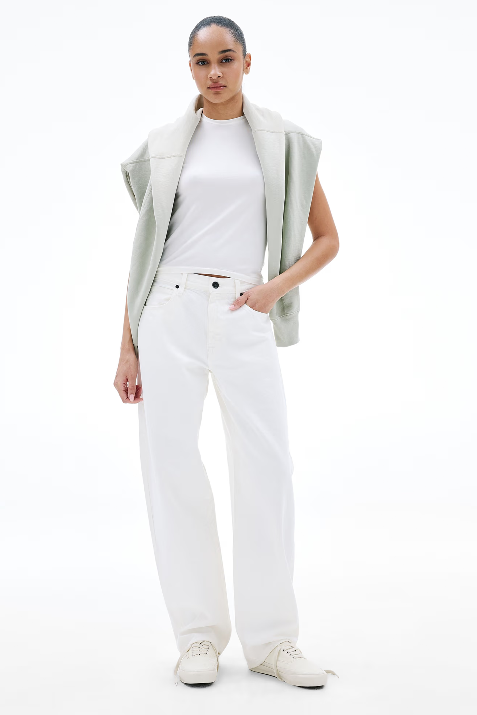 SLVRLAKE ELLA BARREL LEG JEAN IN WHITE | THE NEW TREND