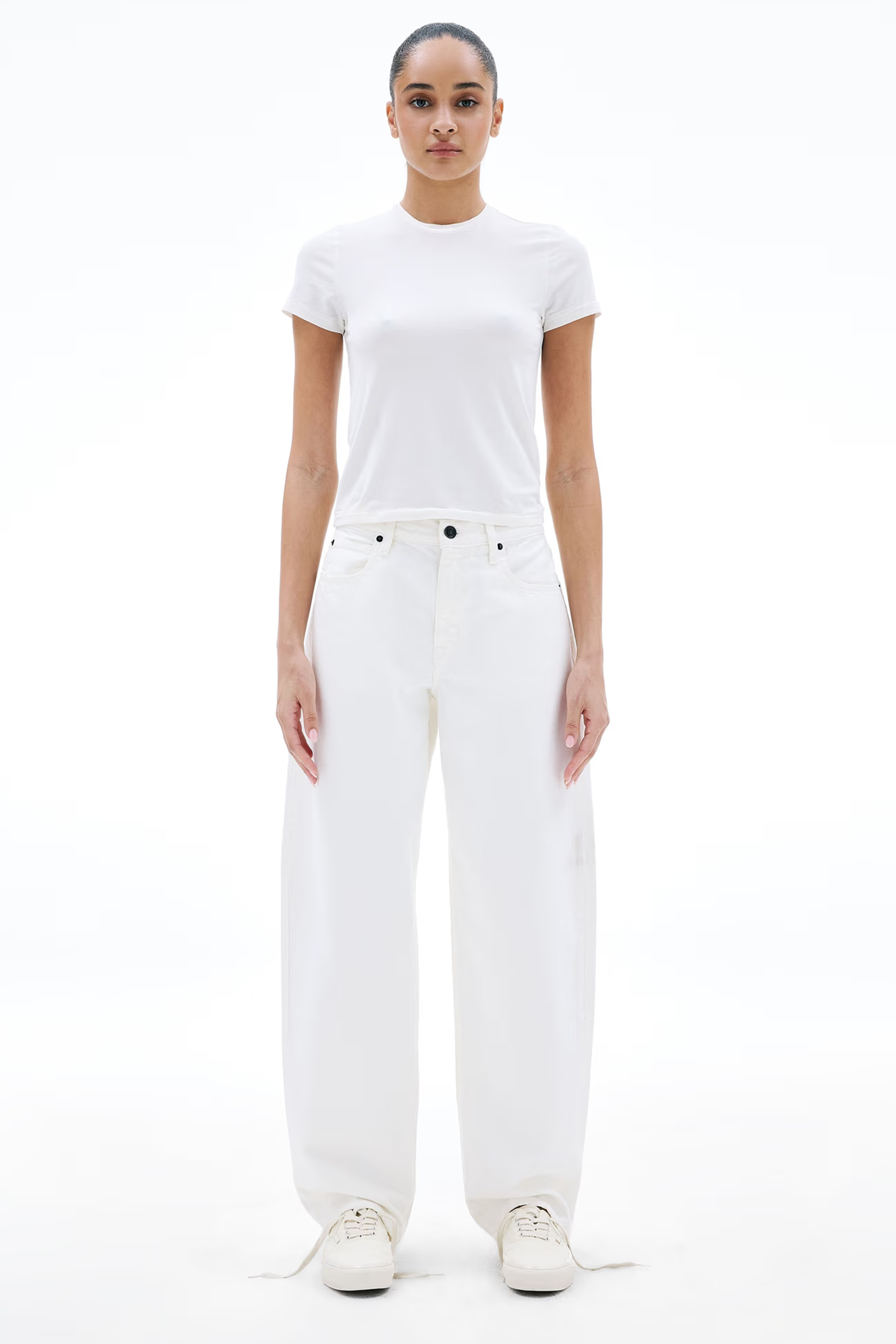 SLVRLAKE ELLA BARREL LEG JEAN IN WHITE | THE NEW TREND