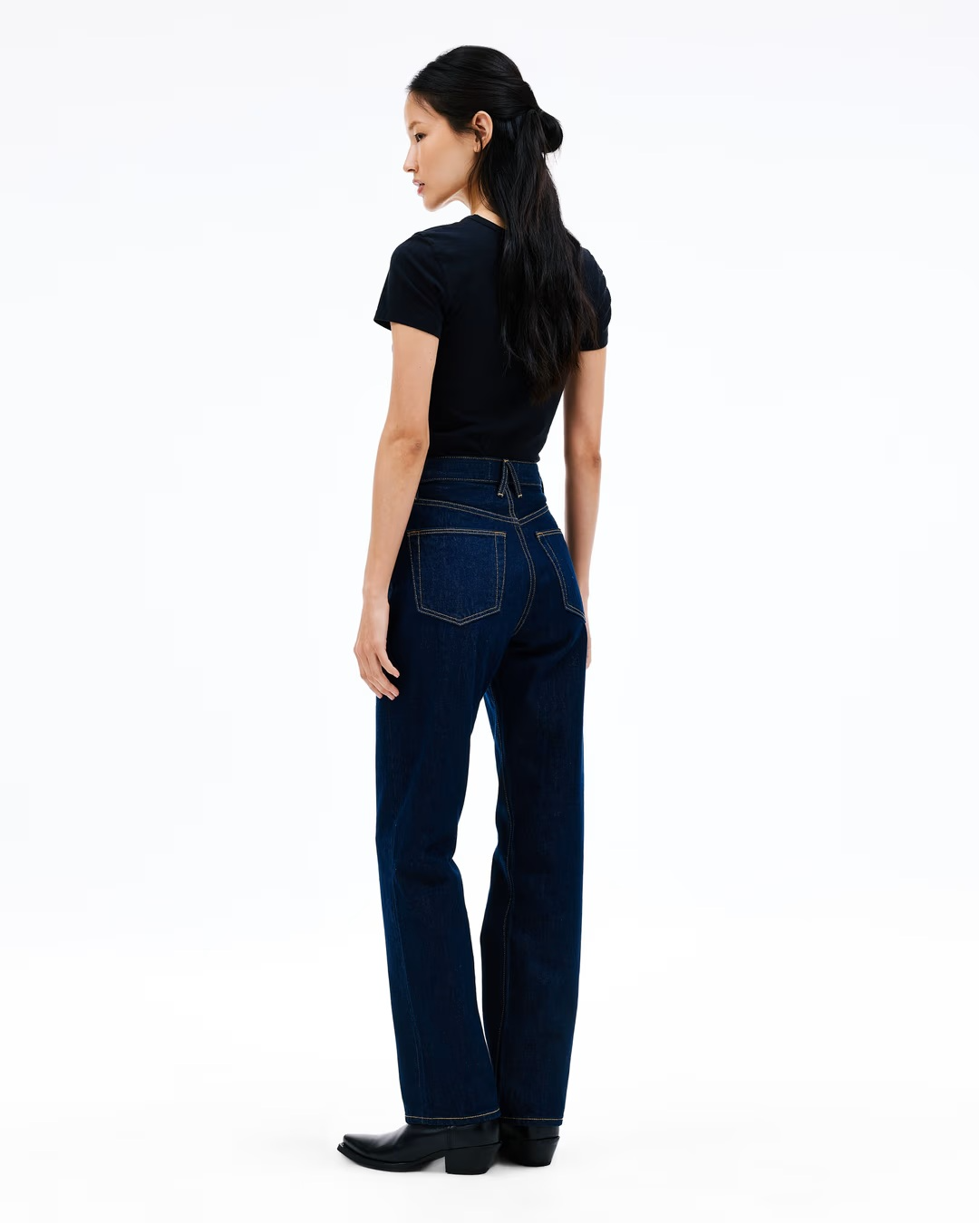 SLVRLAKE LONDON HIGH RISE STRAIGHT LEG JEAN IN MIDNIGHT MILE | THE NEW TREND