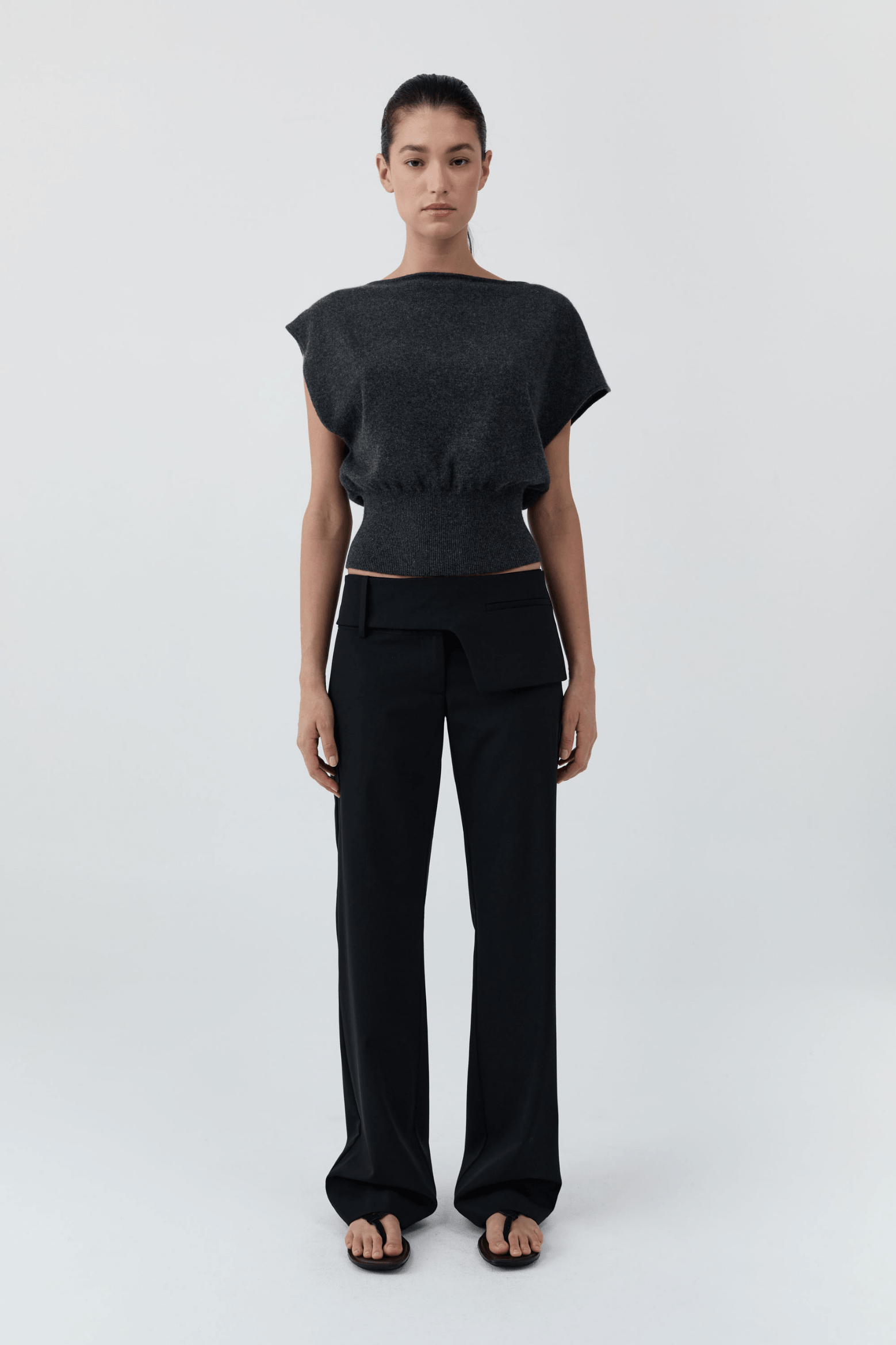 CASHMERE ASYMM TOP