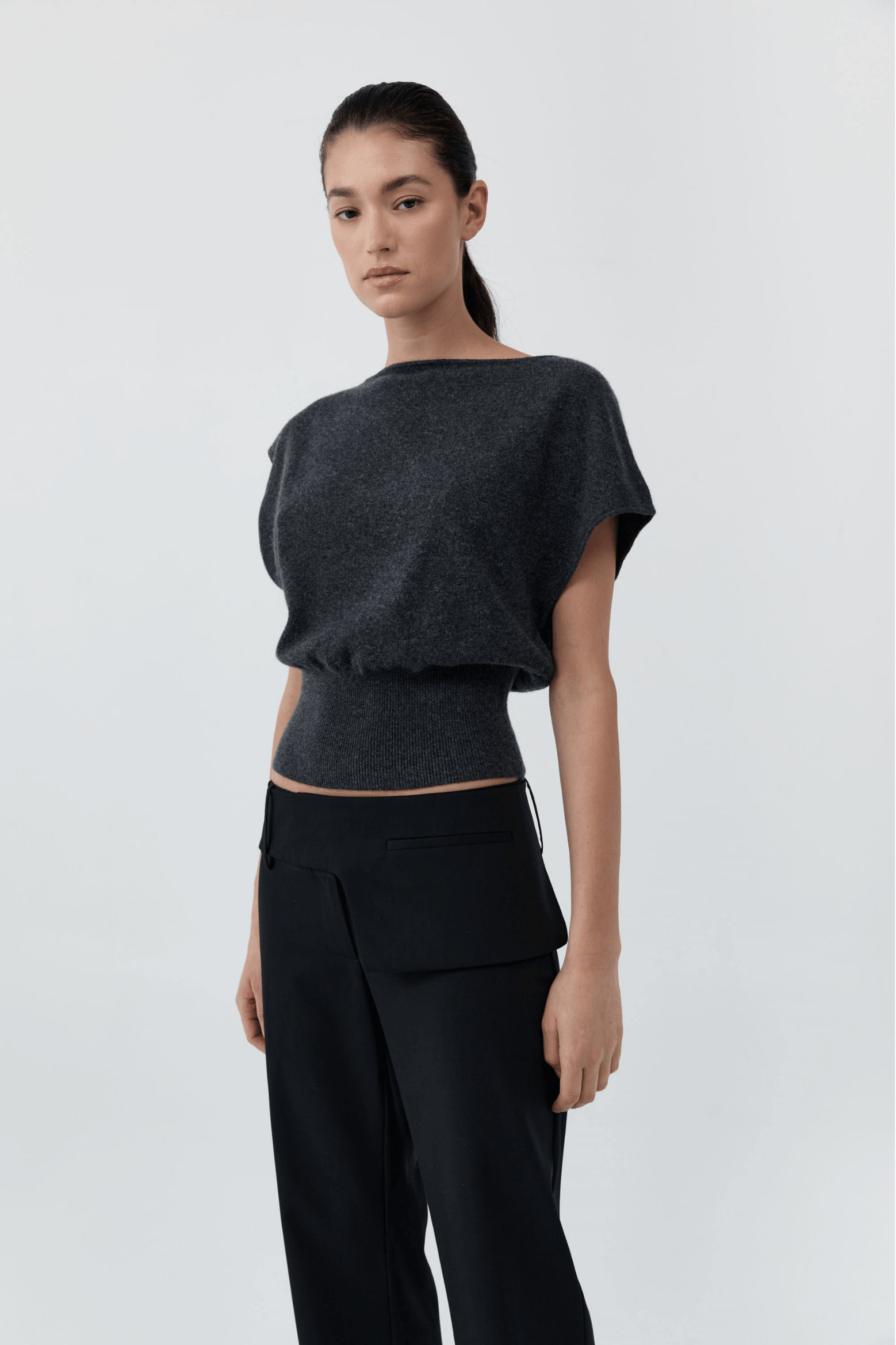 CASHMERE ASYMM TOP