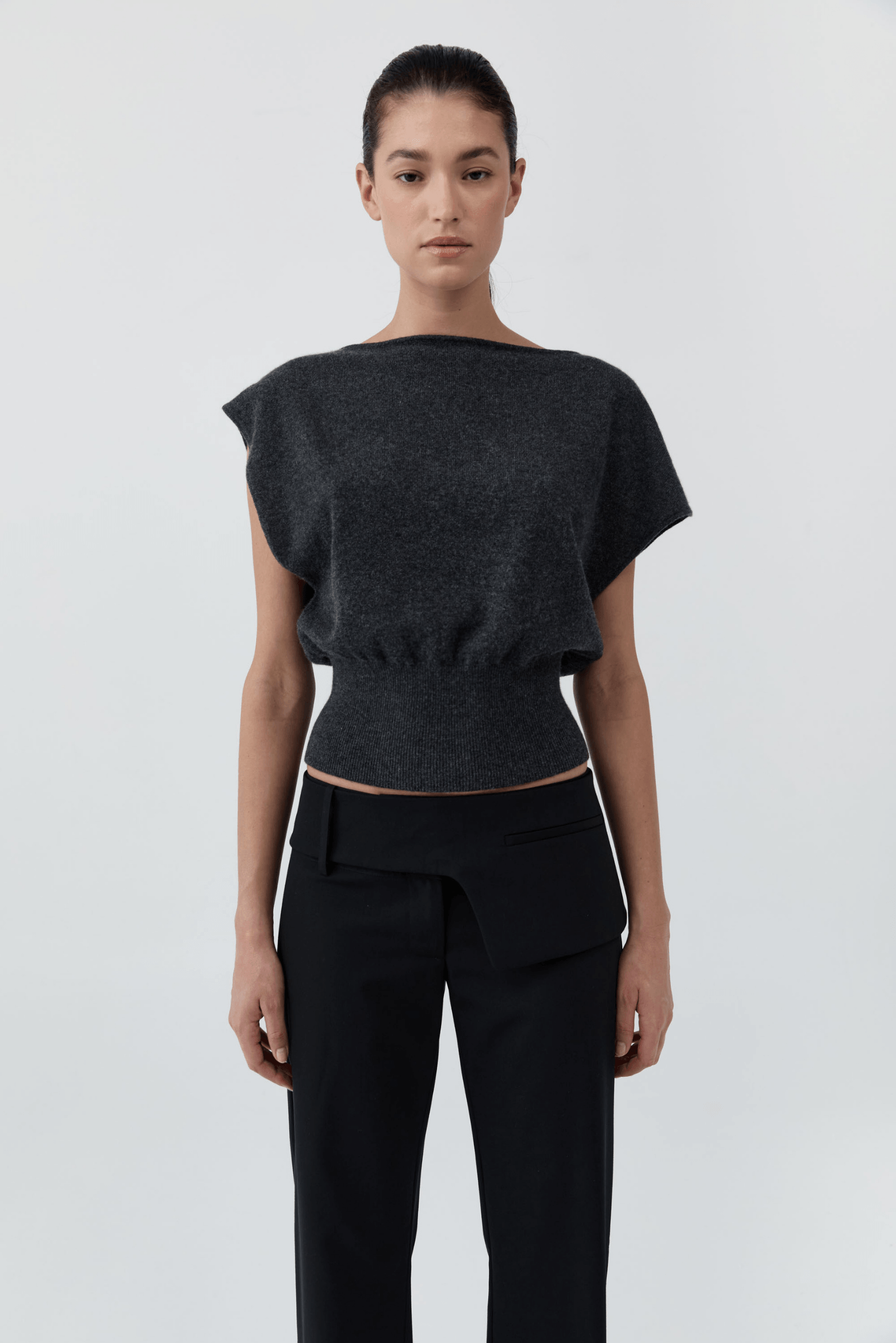 CASHMERE ASYMM TOP