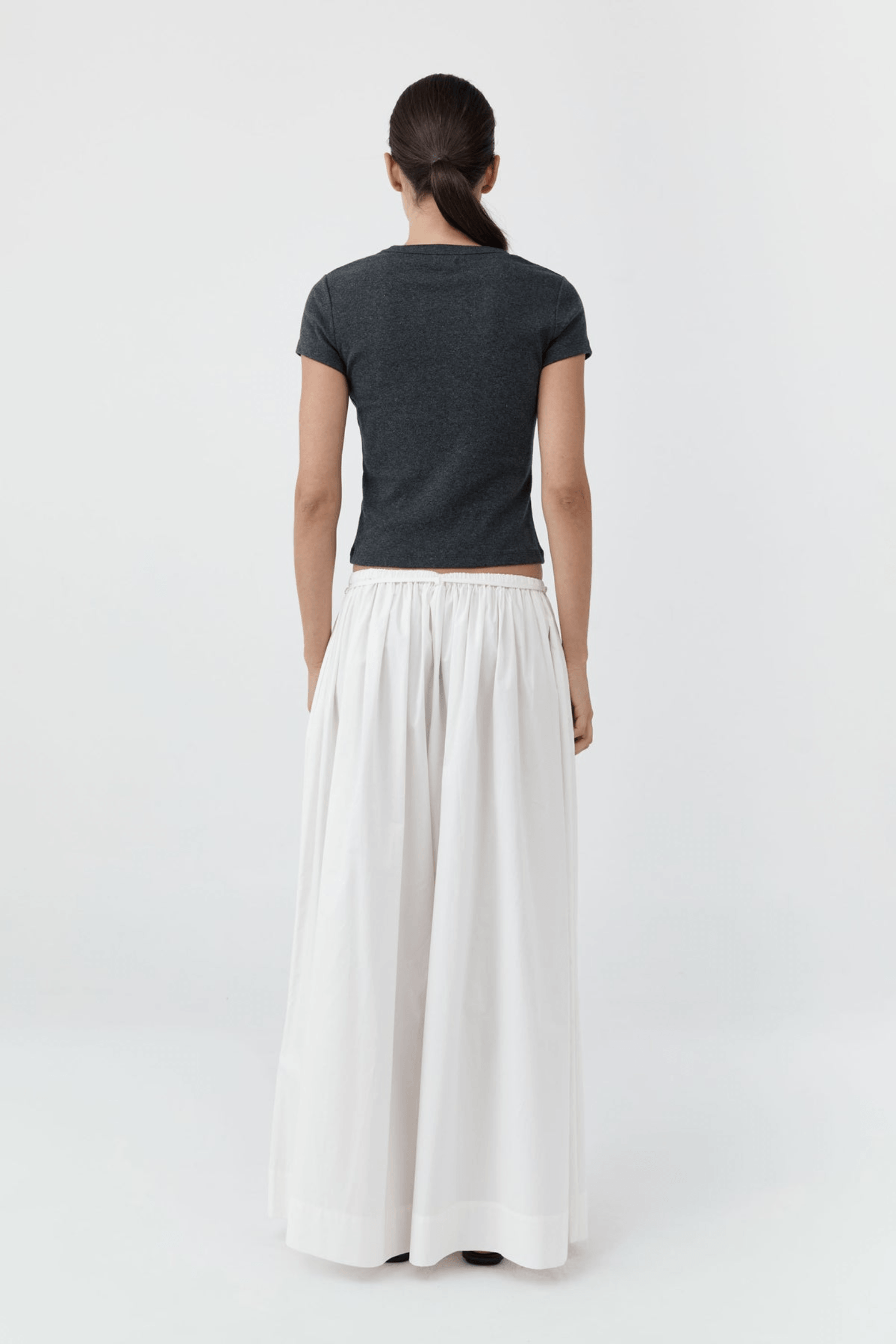 COTTON HYBRID WIDE LEG PANTS