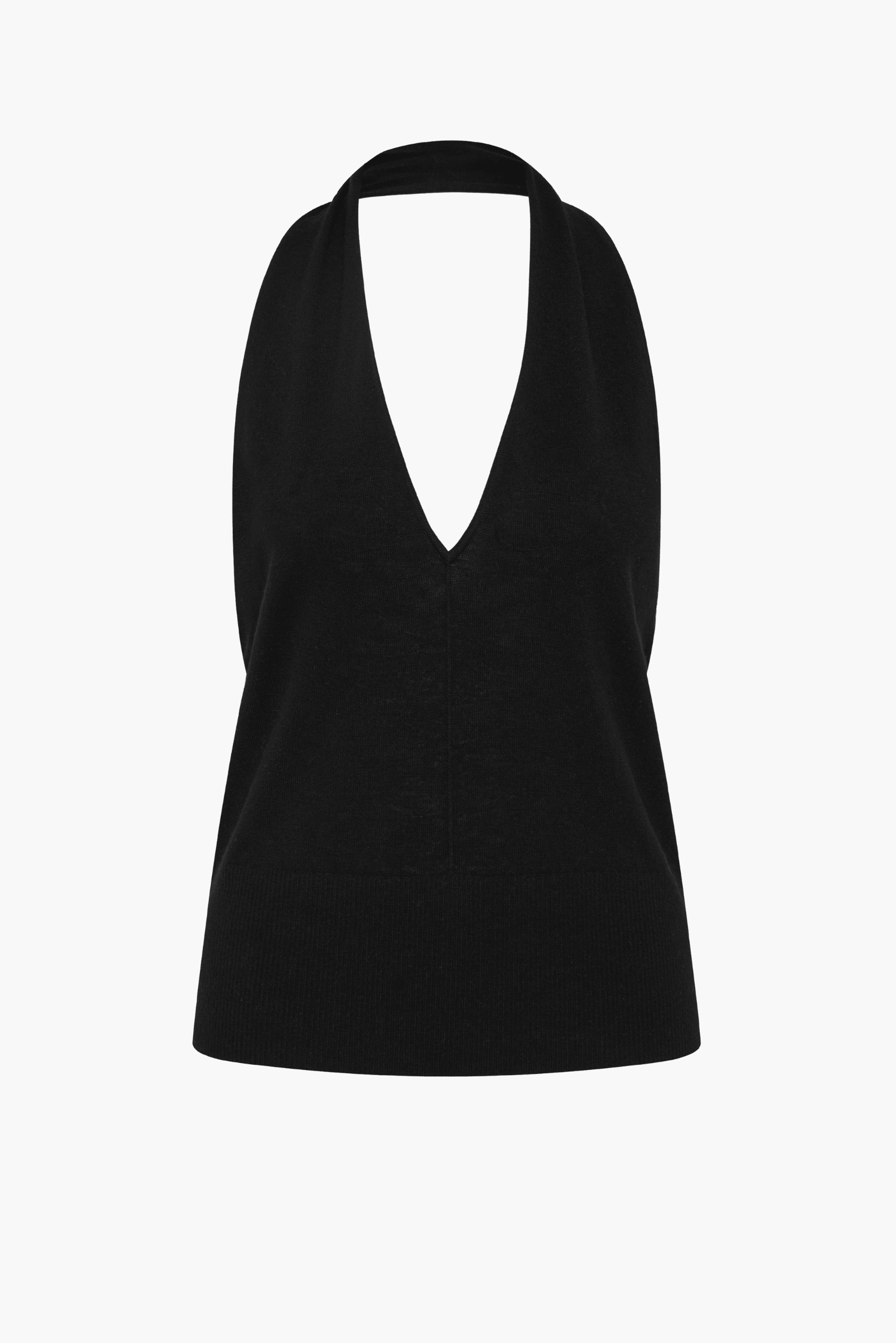 FINE MERINO HALTER NECK TOP
