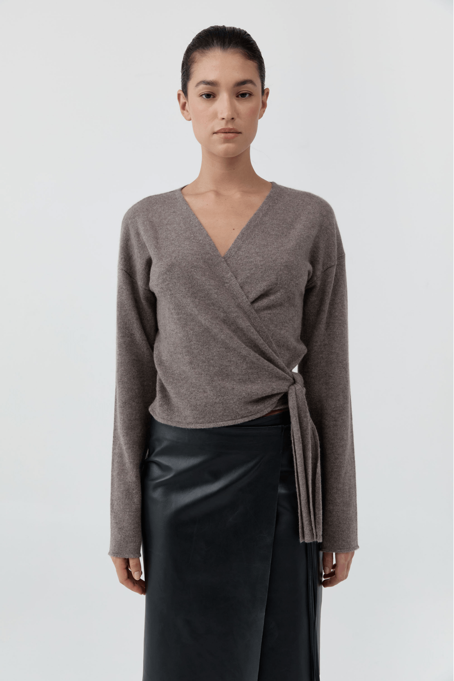 LEATHER EVERYDAY WRAP SKIRT