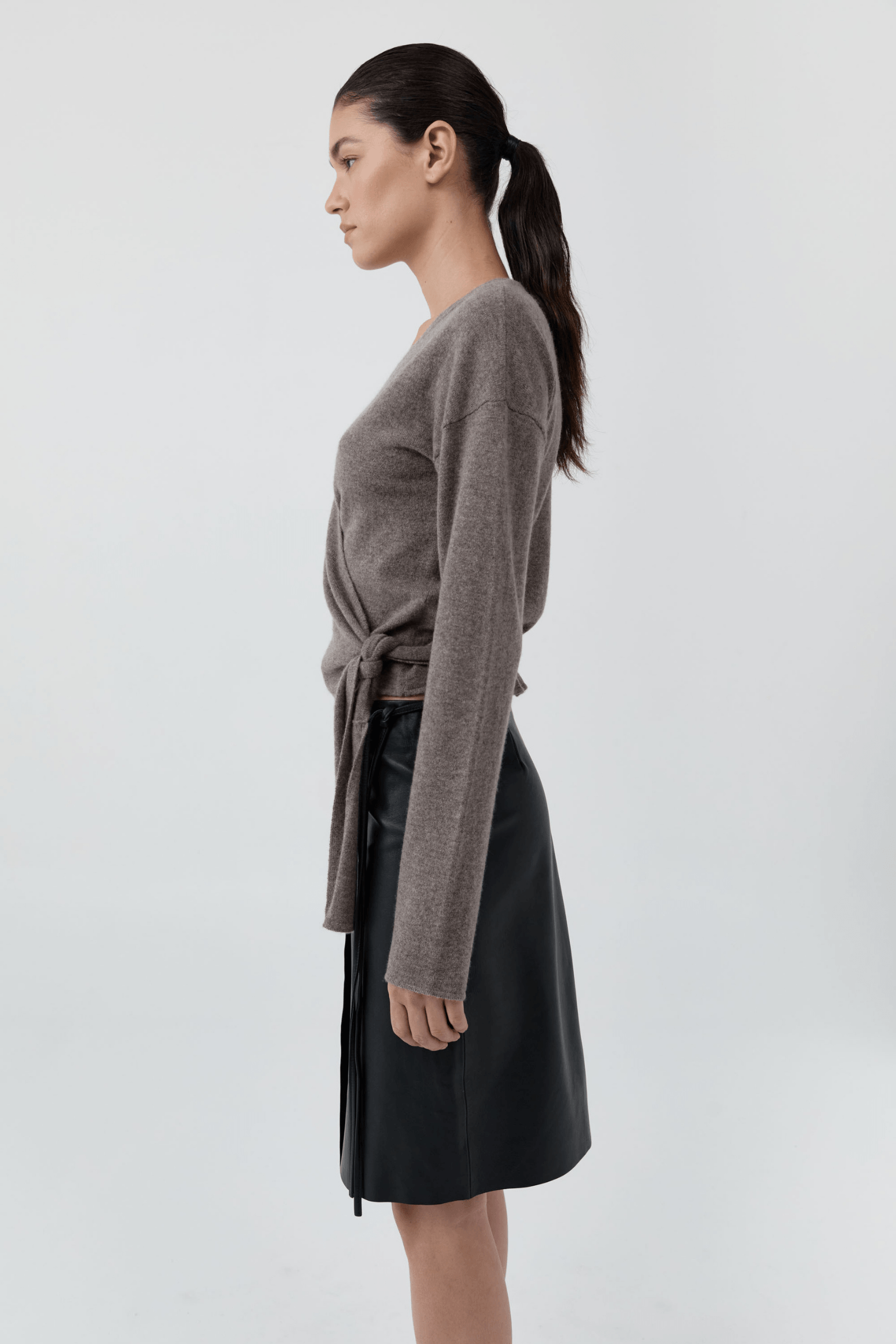 LEATHER EVERYDAY WRAP SKIRT