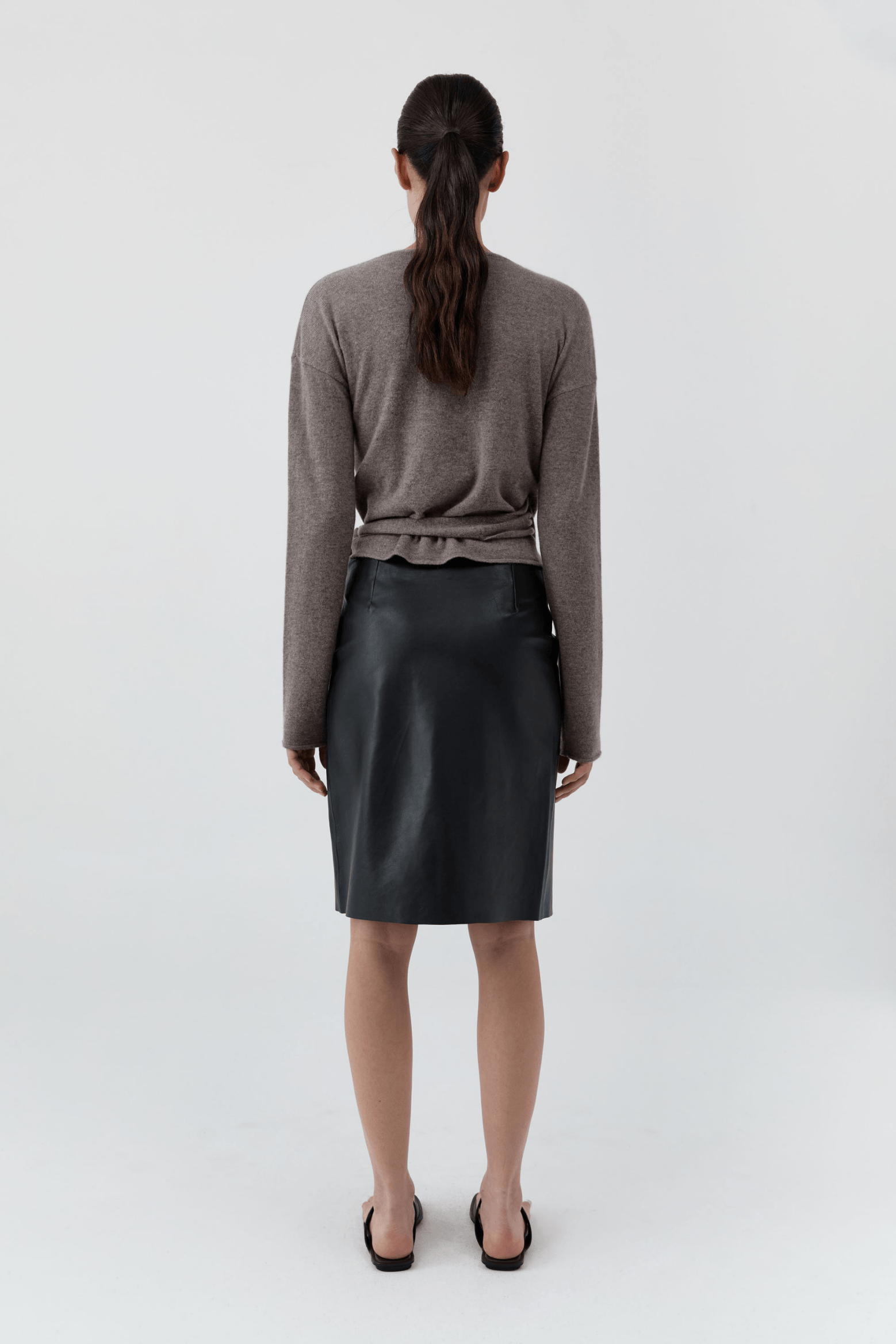 LEATHER EVERYDAY WRAP SKIRT