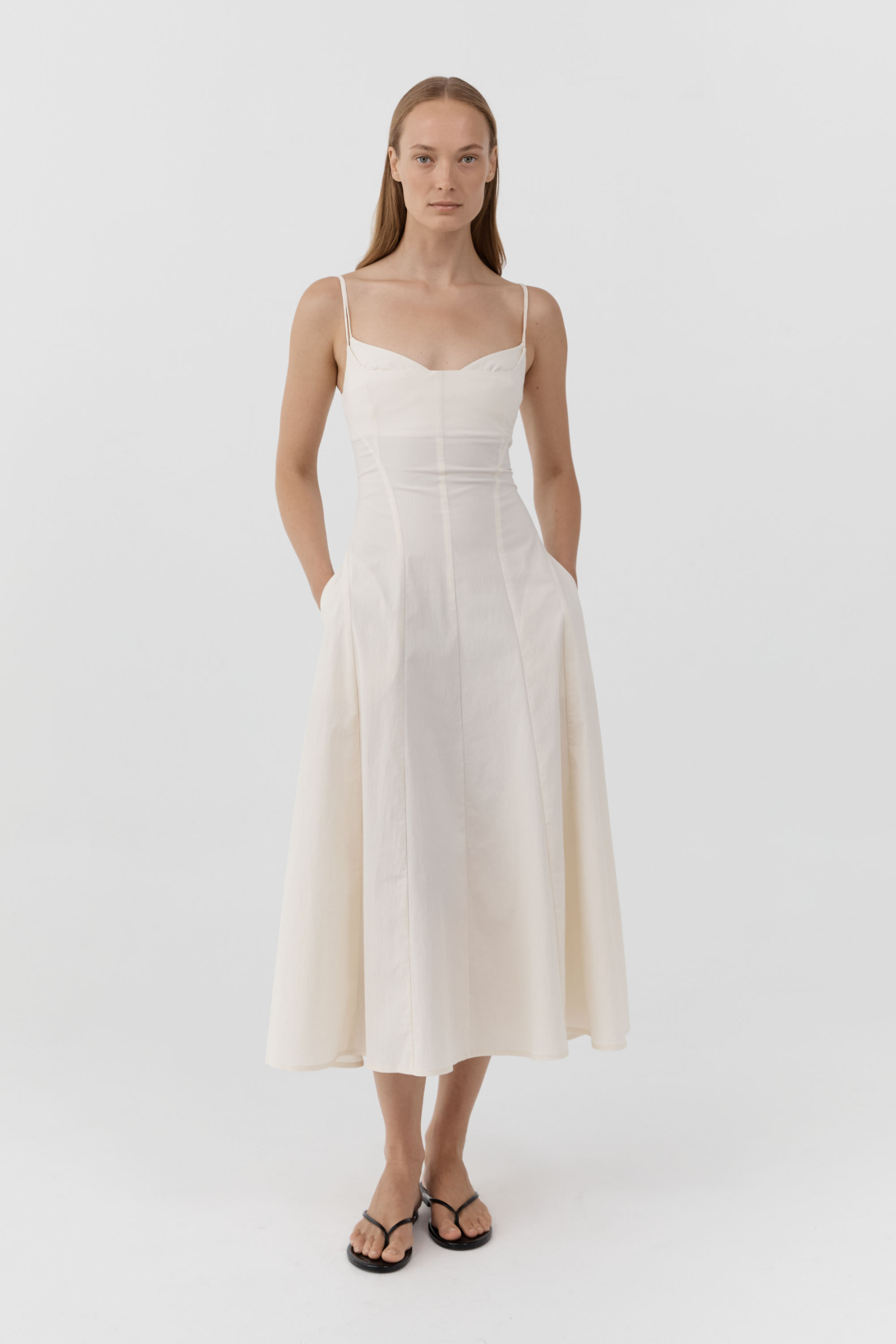 PANELLED BUSTIER DRESS