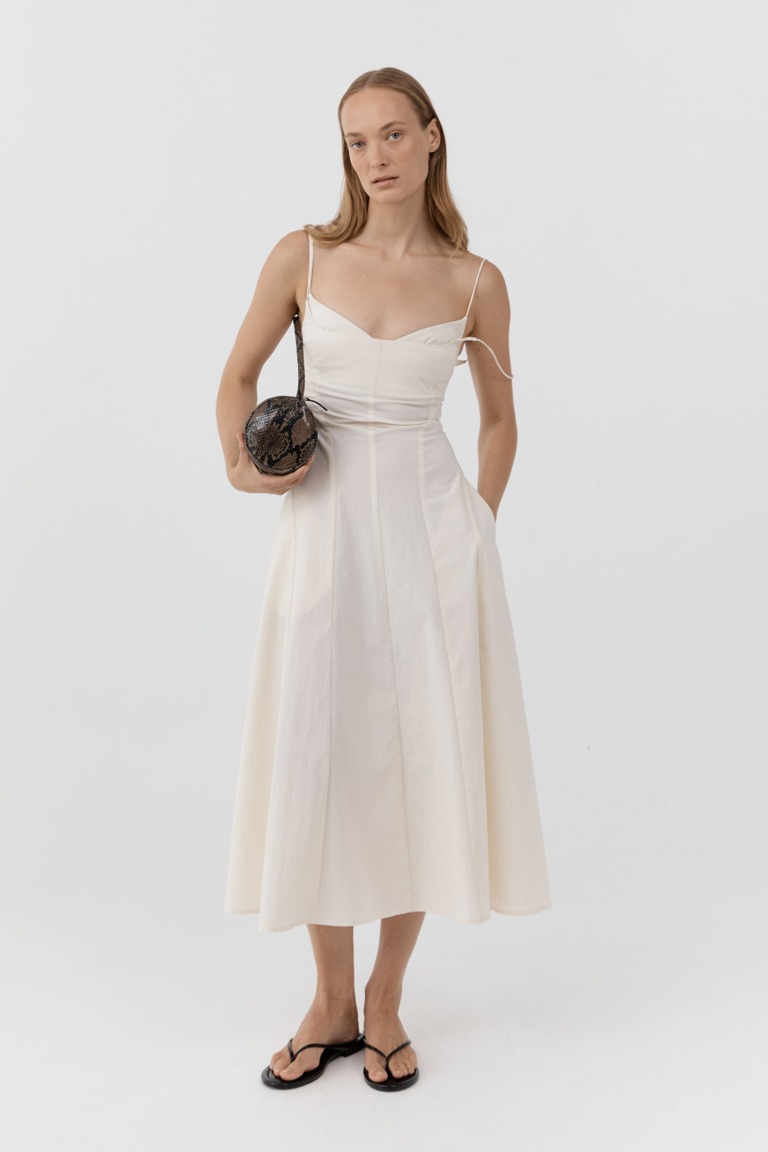 PANELLED BUSTIER DRESS