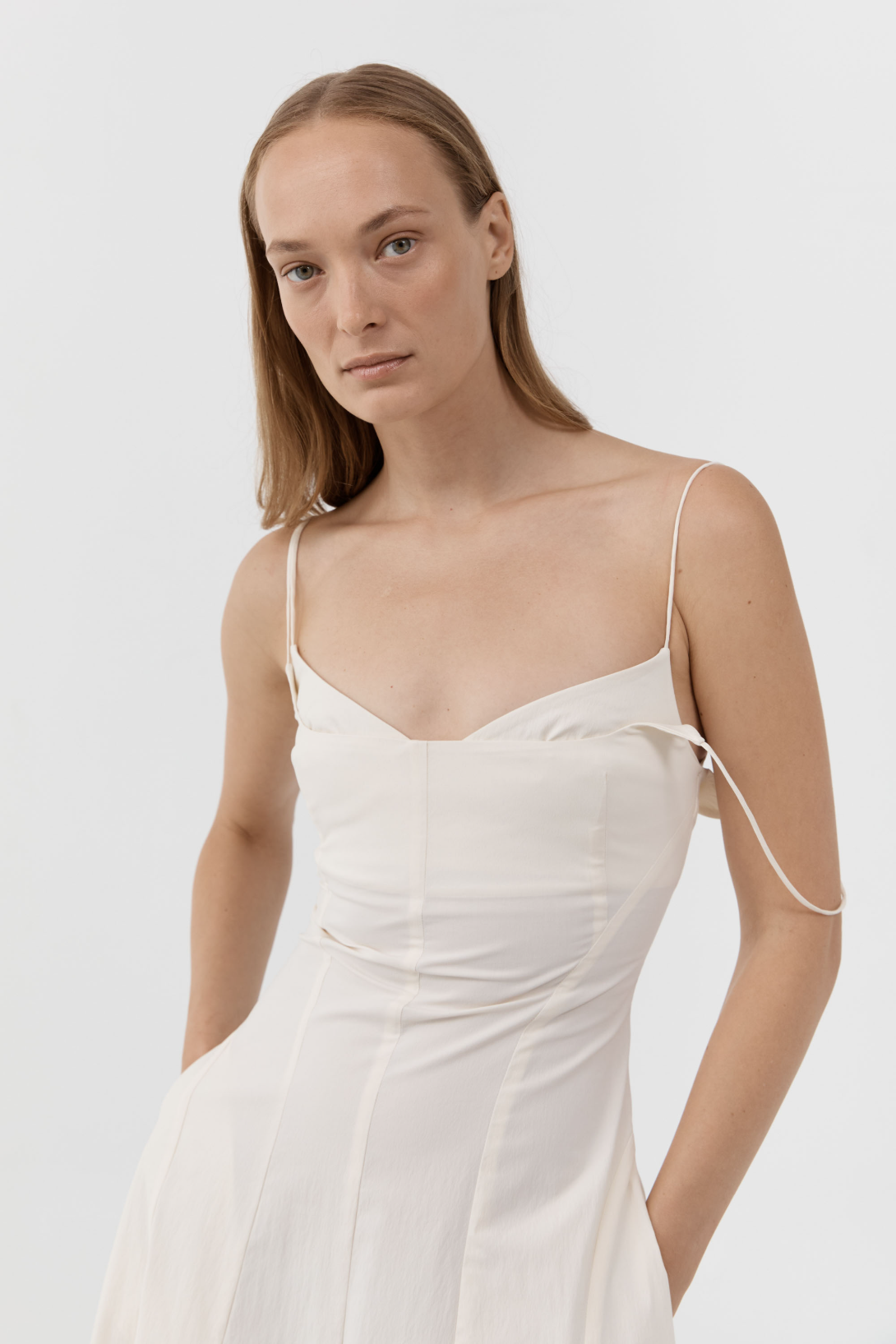 PANELLED BUSTIER DRESS