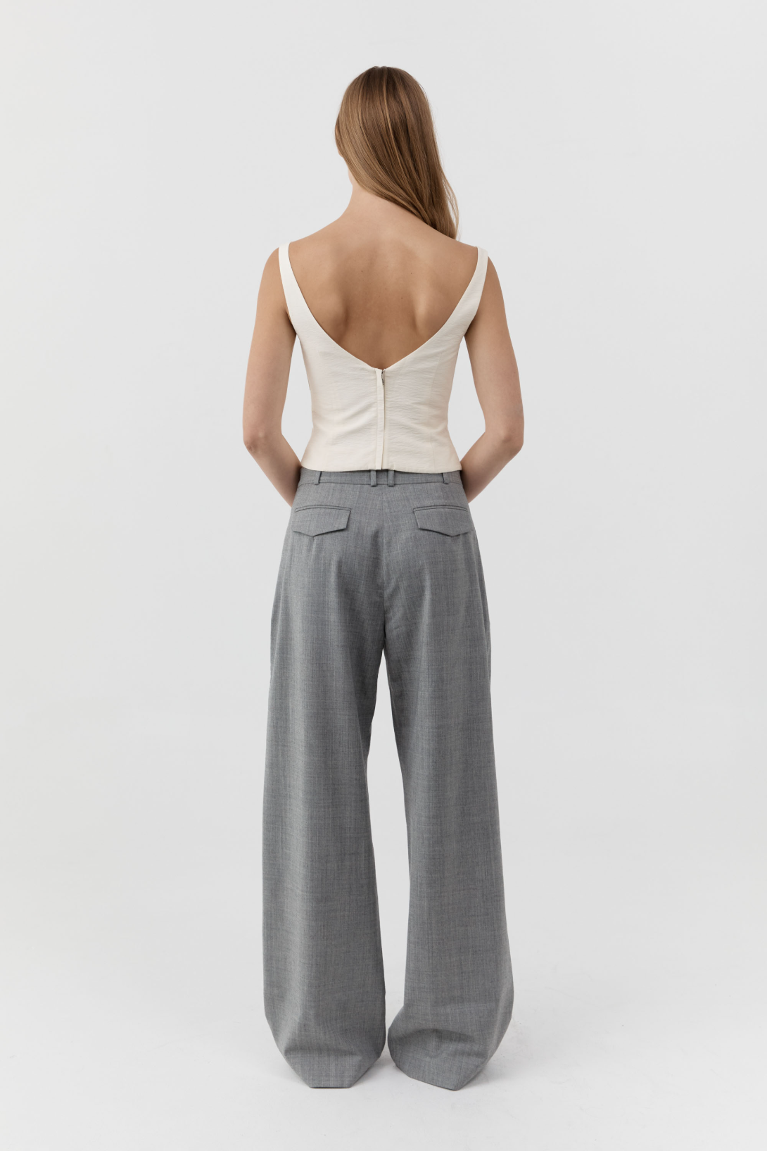 RAW SILK DRAPED BODICE