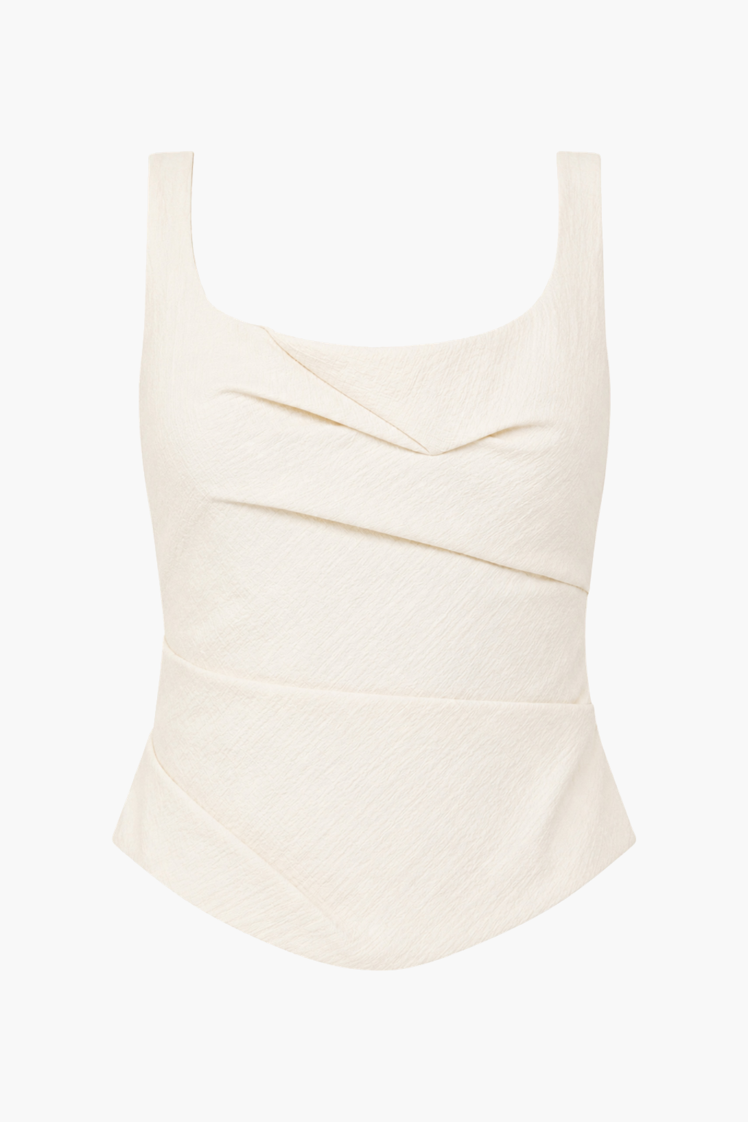 RAW SILK DRAPED BODICE