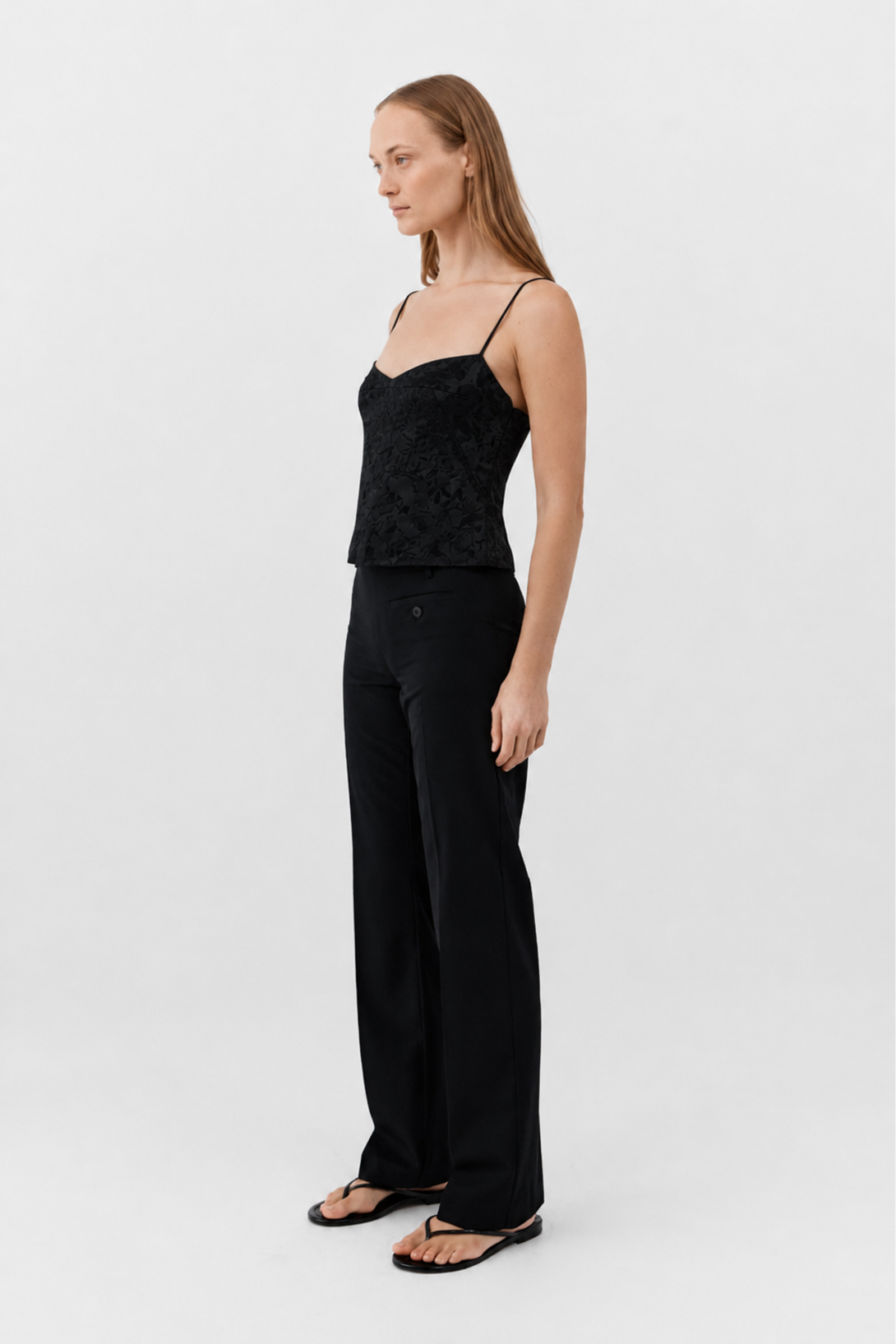 SILK WOOL JACQUARD CAMI