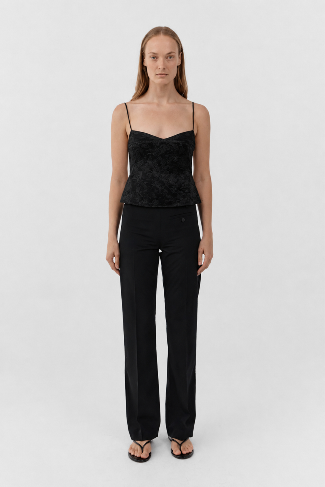 SILK WOOL JACQUARD CAMI