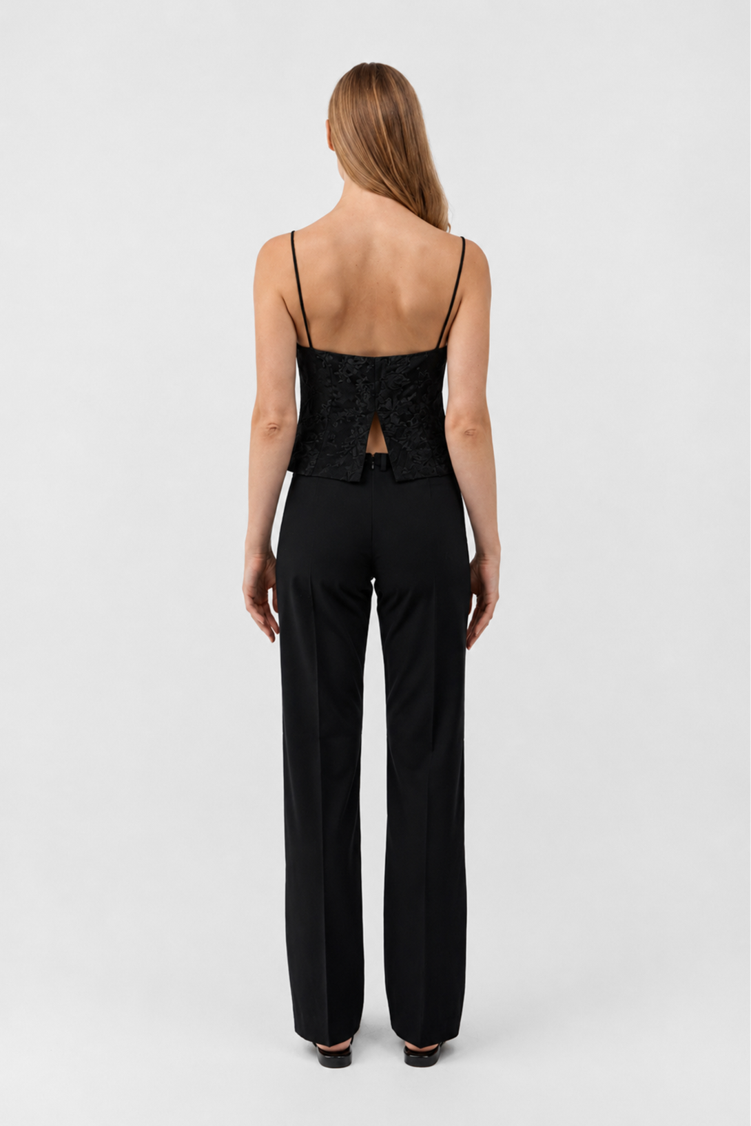 SILK WOOL JACQUARD CAMI