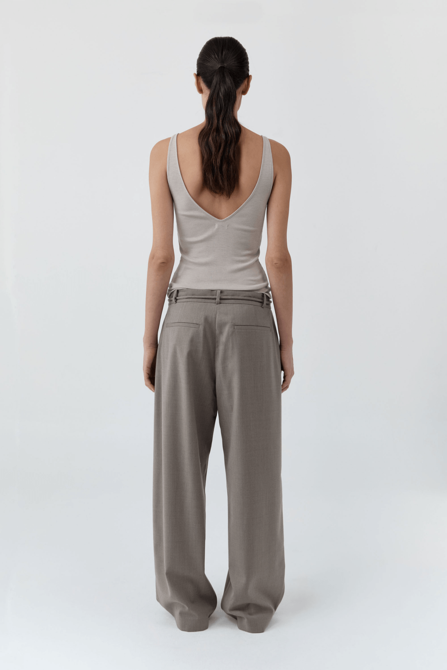 TAILORED BARREL PANTS